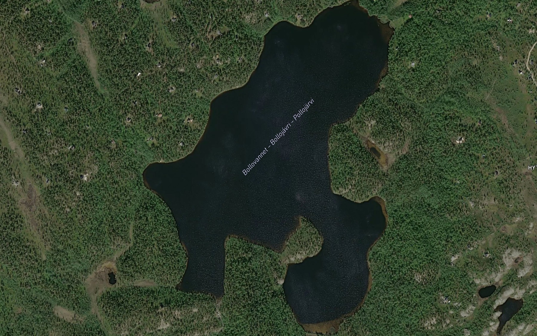 Satellite map of the Ballojavri