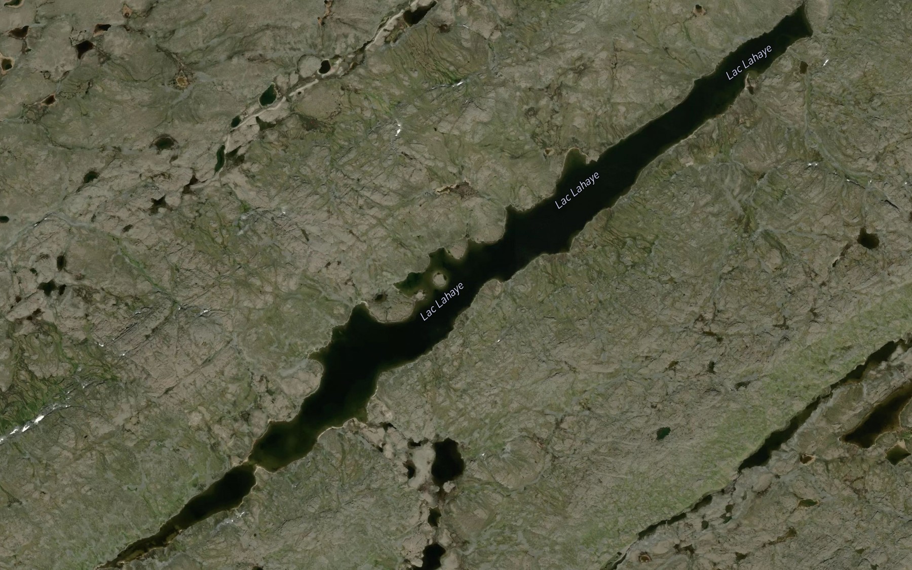 Satellite map of the Lac Lahaye