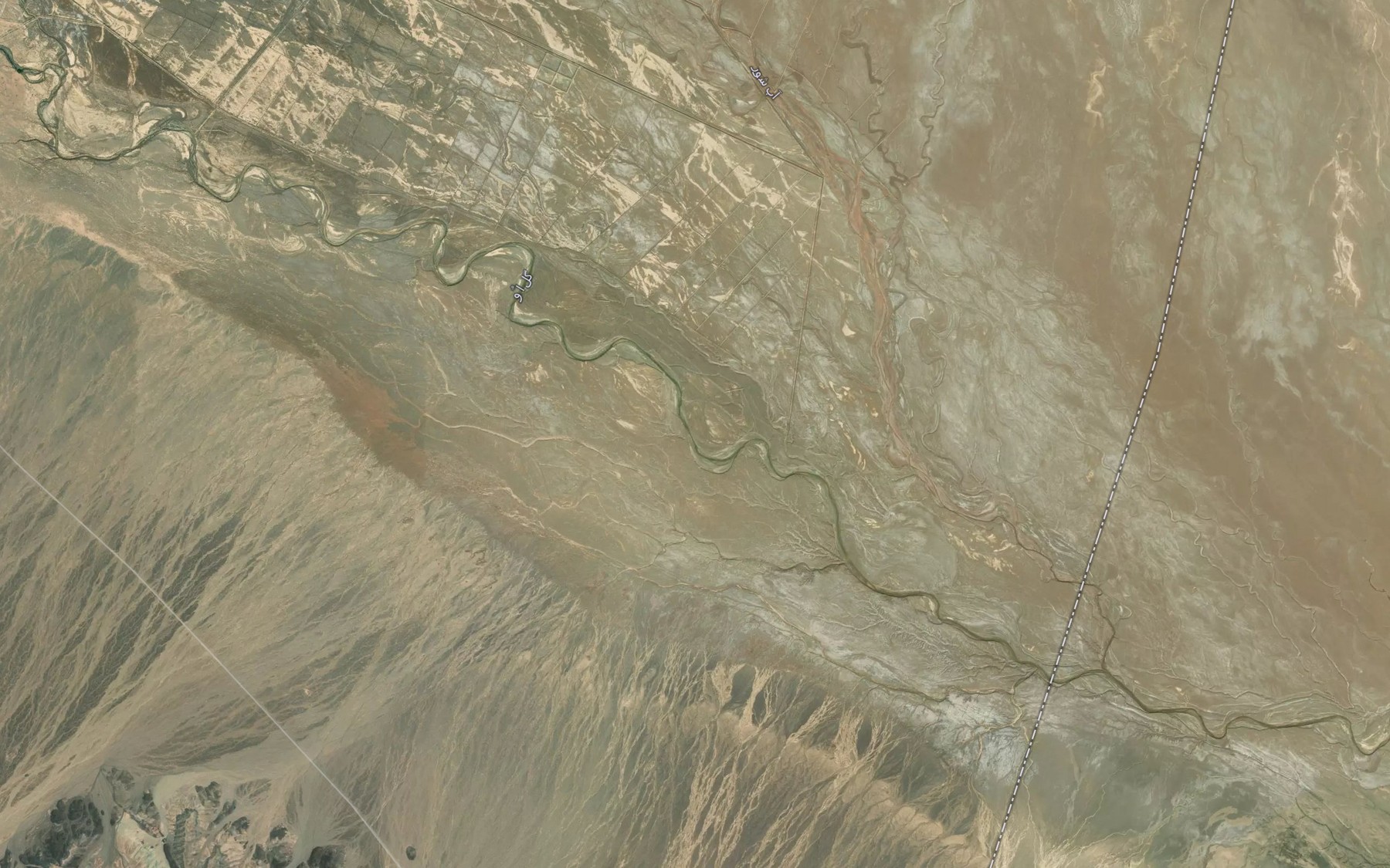 Satellite map of the Rudkhaneh-ye Galu
