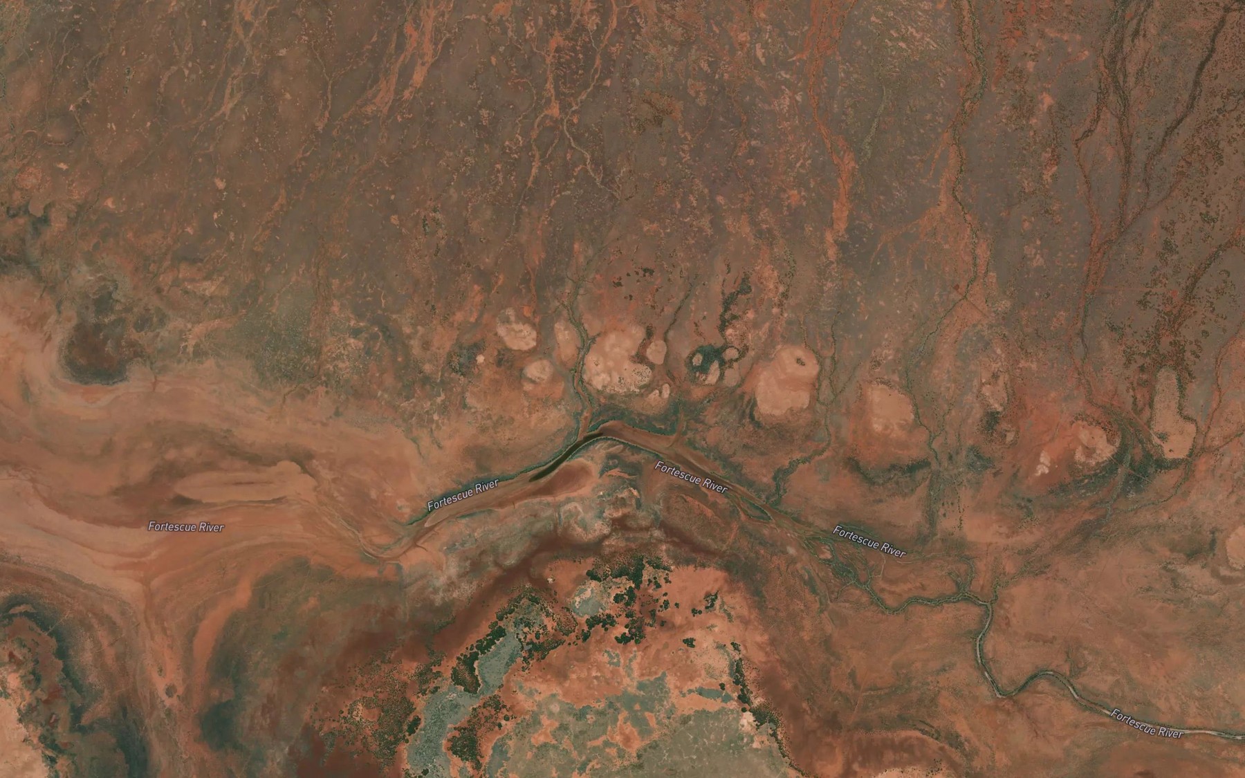 Satellite map of the Fourteen Mile Pool