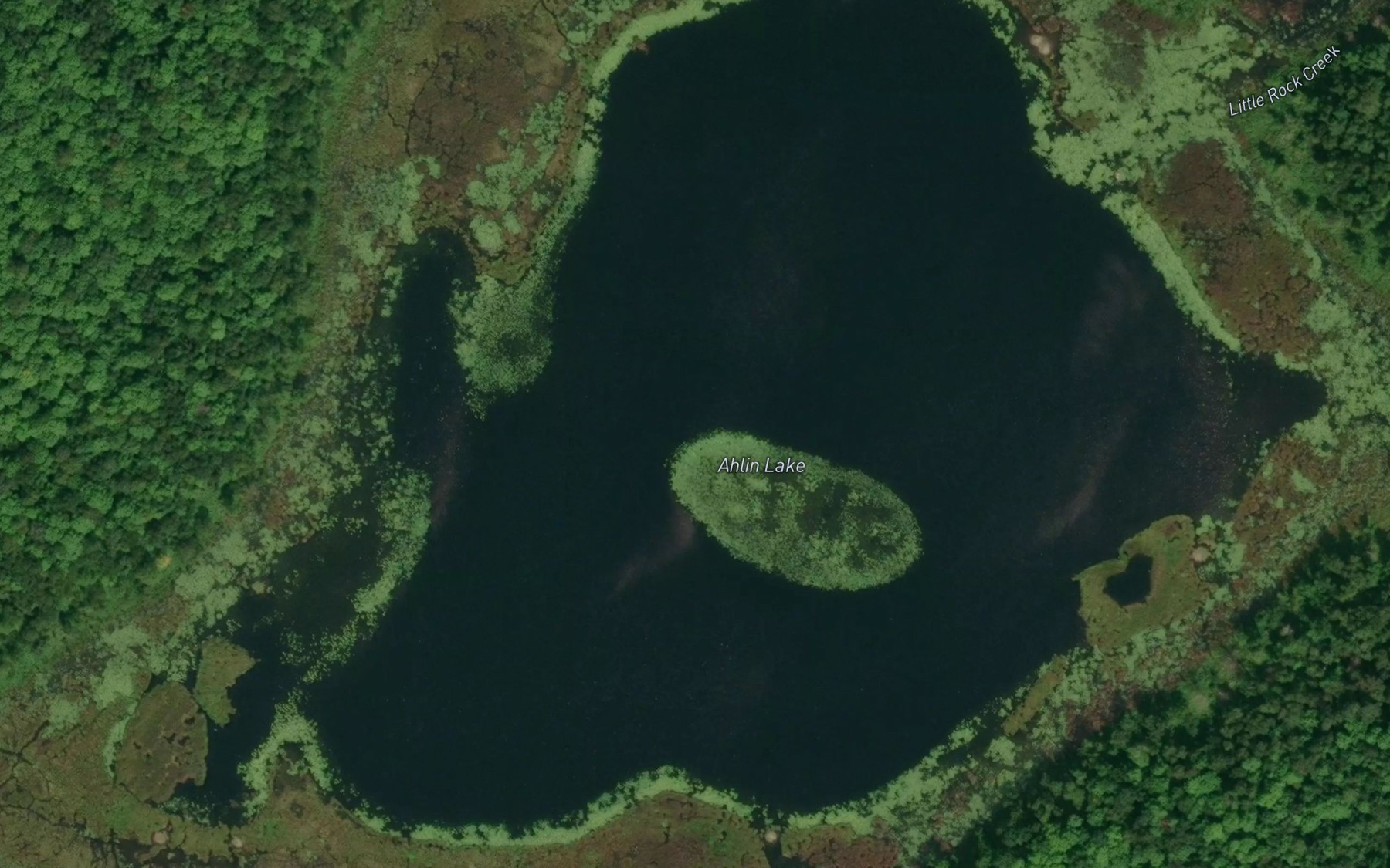 Satellite map of the Ahlin Lake
