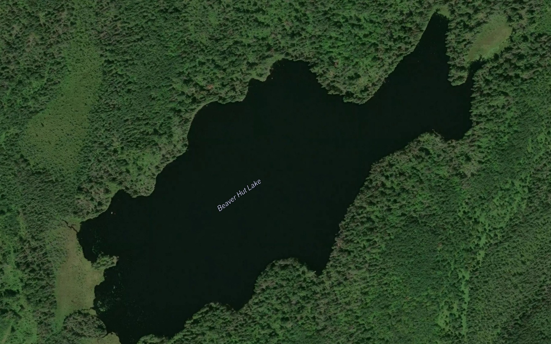 Satellite map of the Beaver Hut Lake