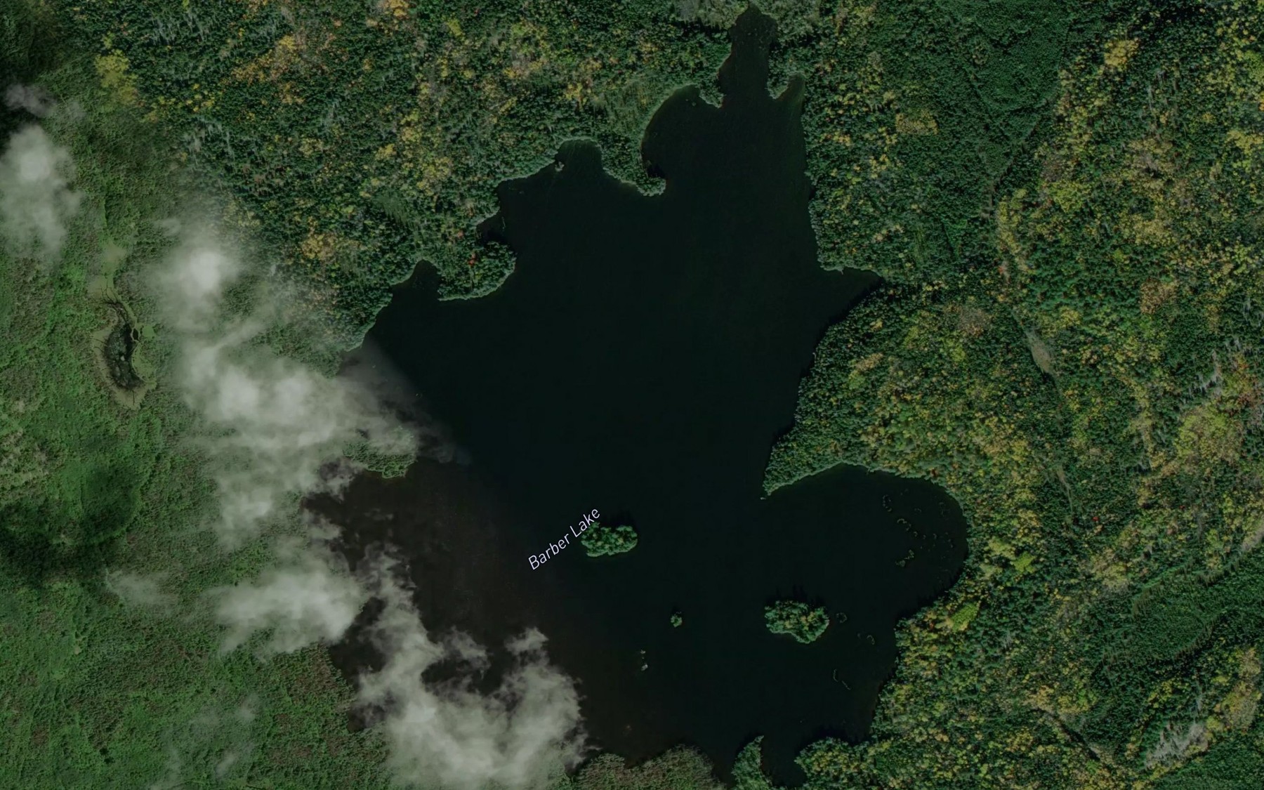 Satellite map of the Barber Lake