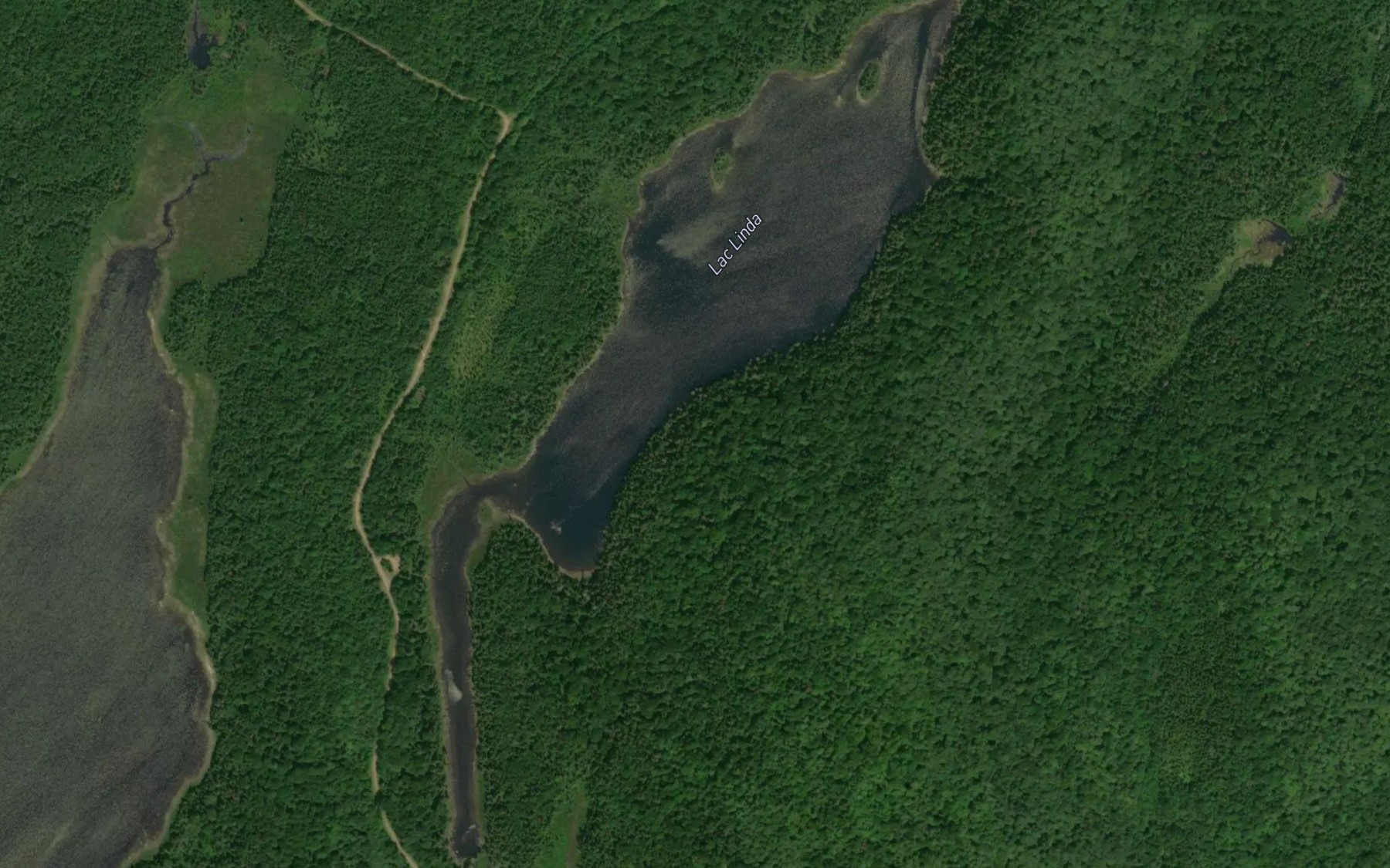 Satellite map of the Lac Linda
