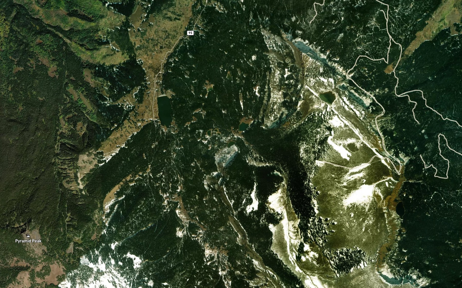Satellite map of the Crater Lake