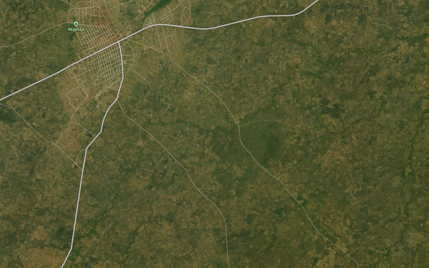 Satellite map of the River Kwebi
