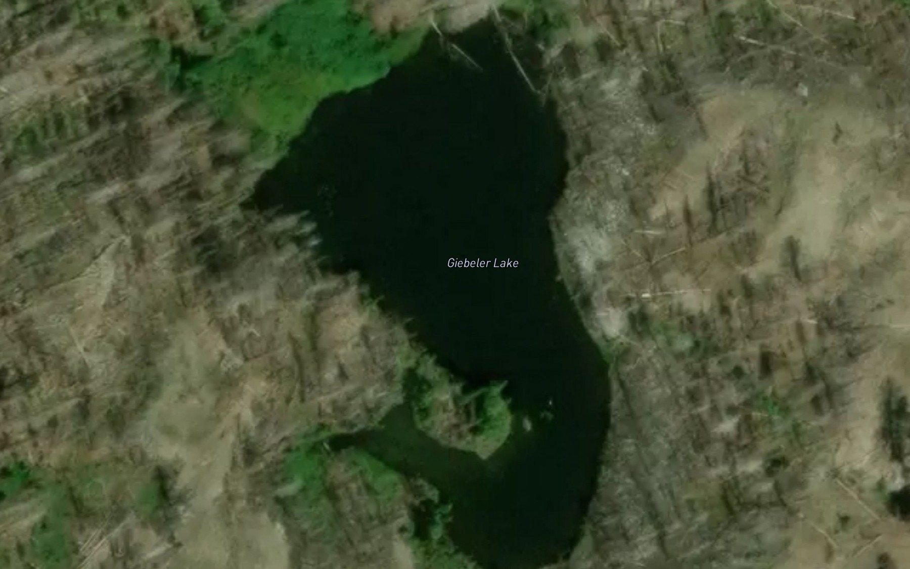 Satellite map of the Giebeler Lake