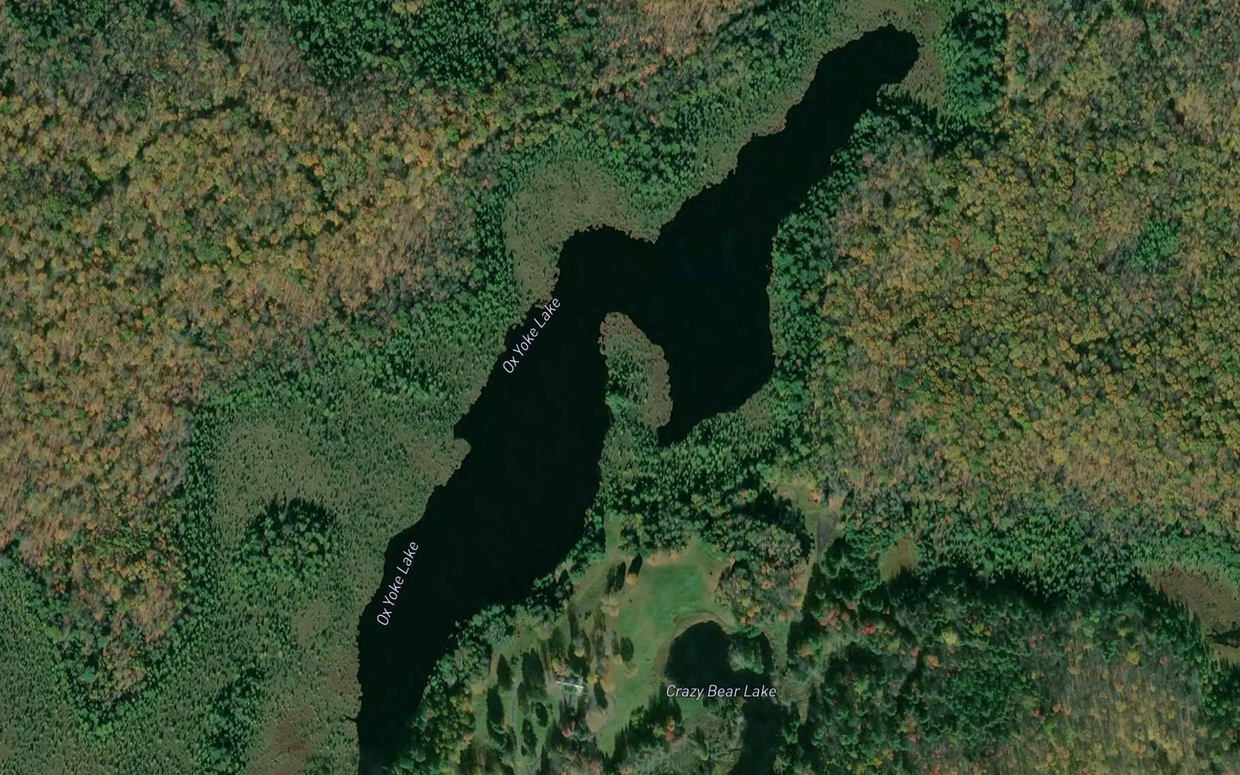 Satellite map of the Ox Yoke Lake