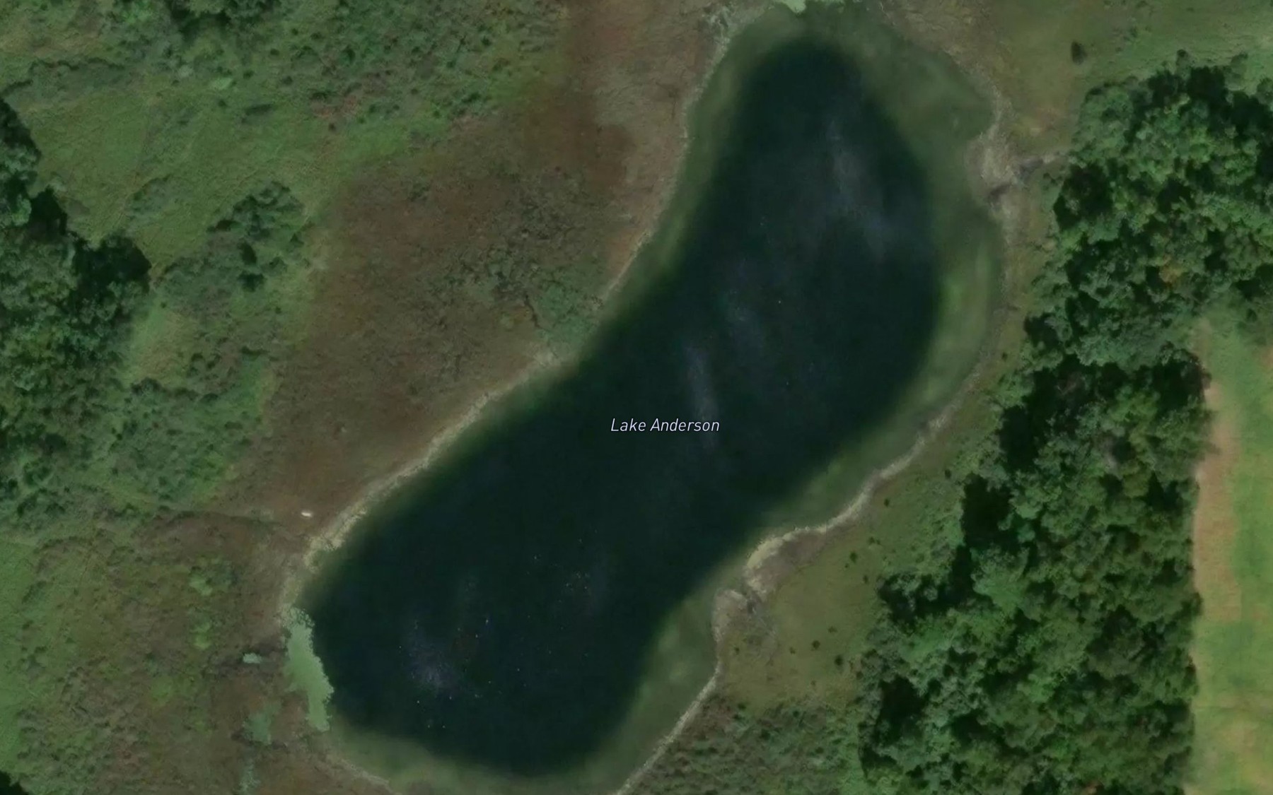 Satellite map of the Lake Anderson