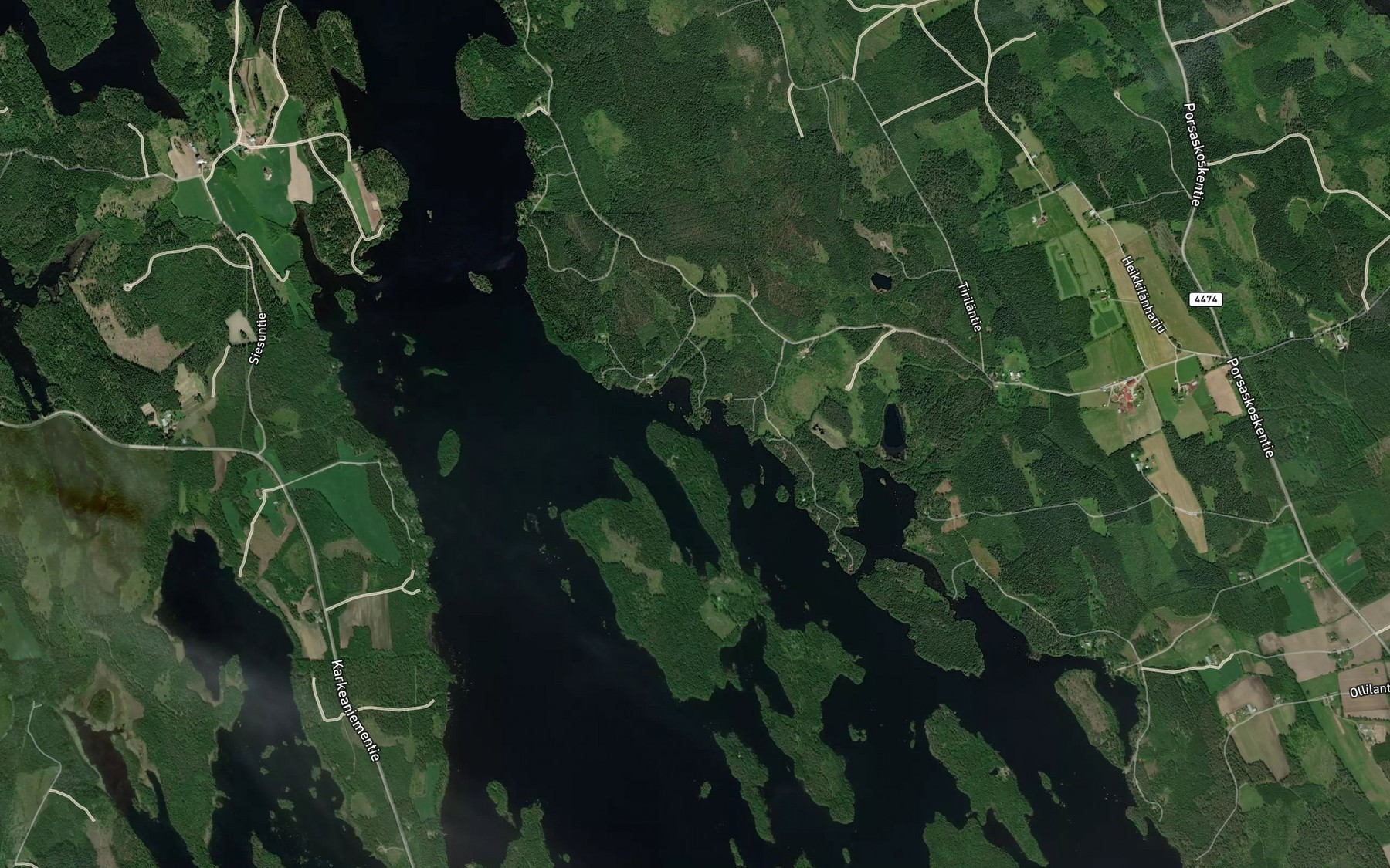 Satellite map of the Paassalmi