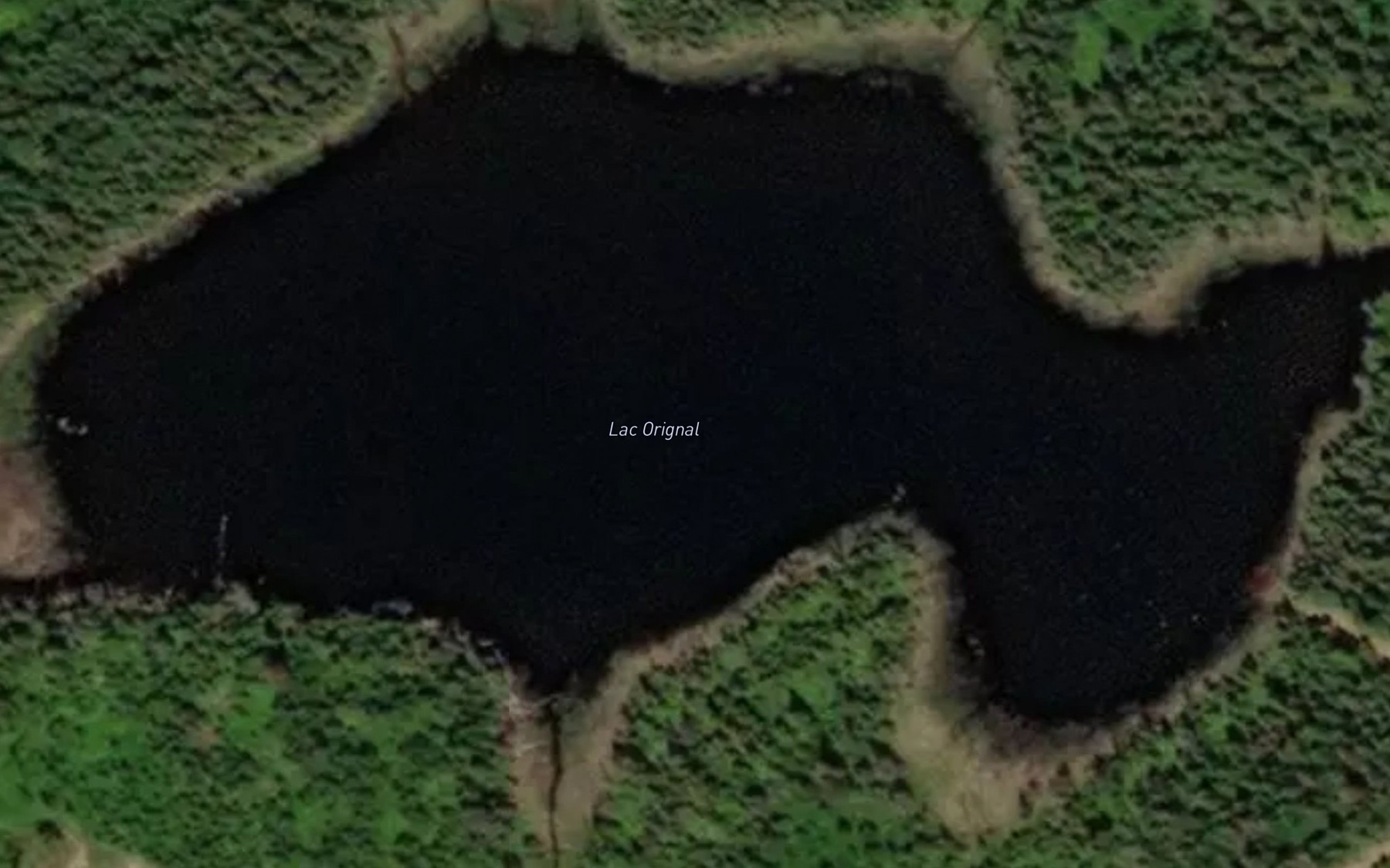 Satellite map of the Lac Orignal