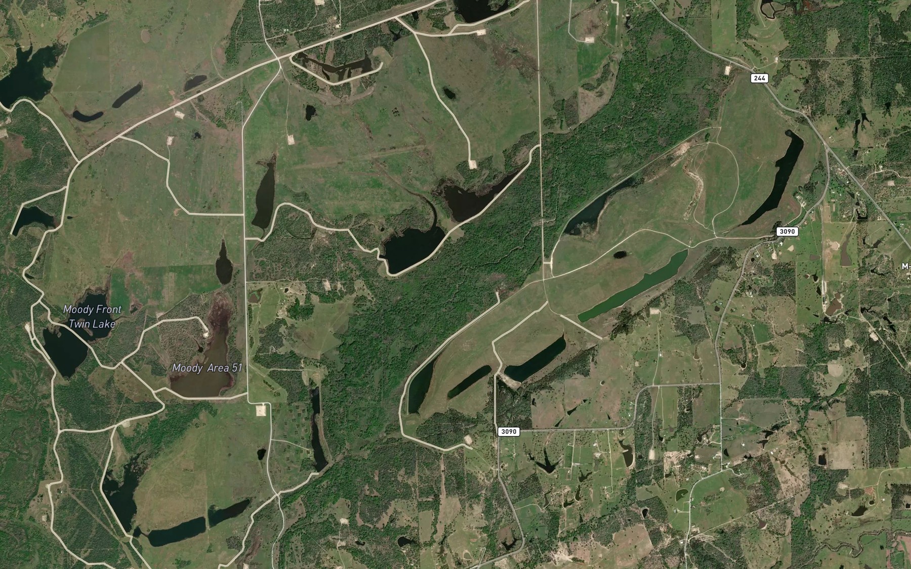 Satellite map of the Dry Creek