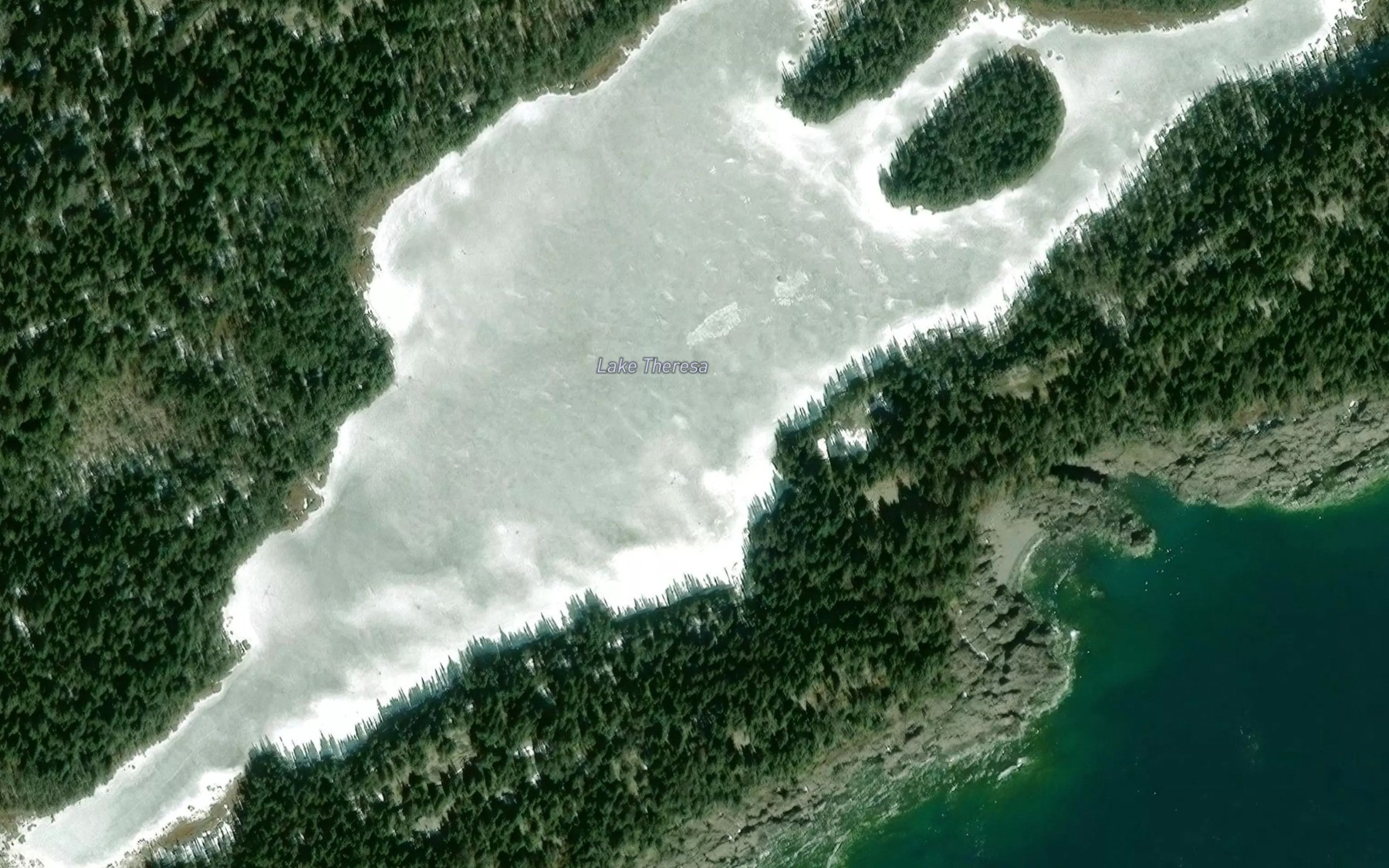 Satellite map of the Lake Theresa