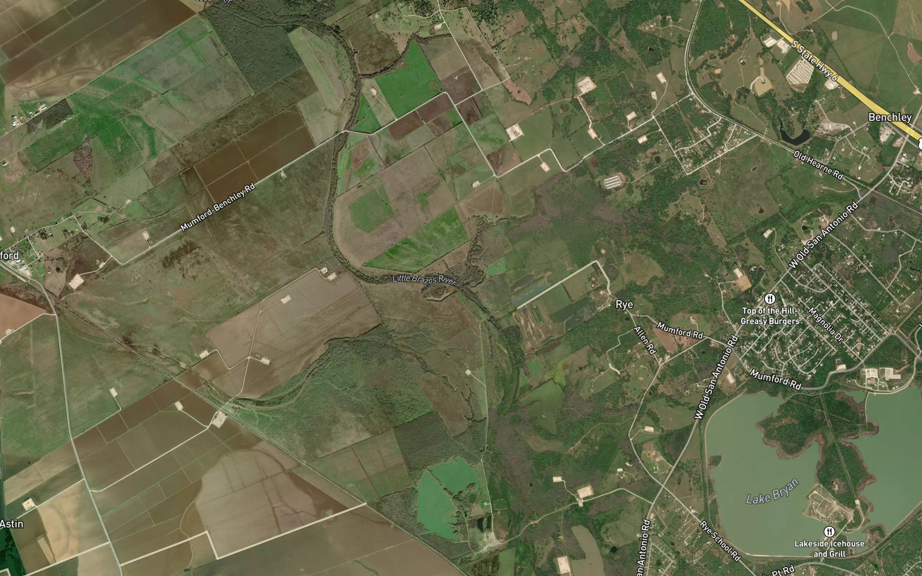Satellite map of the Campbells Creek