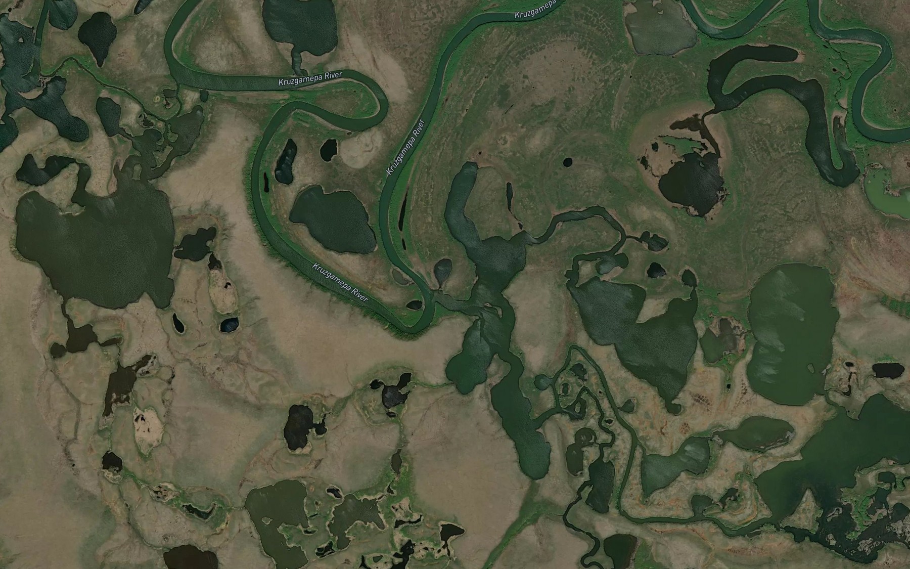 Satellite map of the Pass Creek