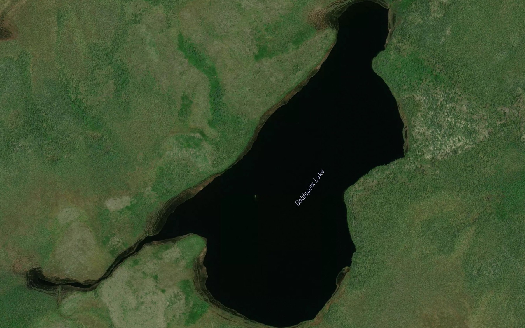 Satellite map of the Goldspink Lake