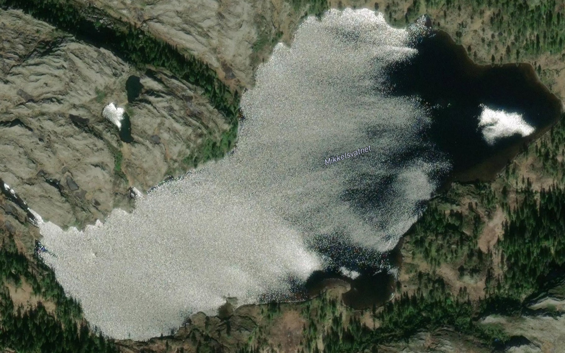 Satellite map of the Mikkelsvatnet