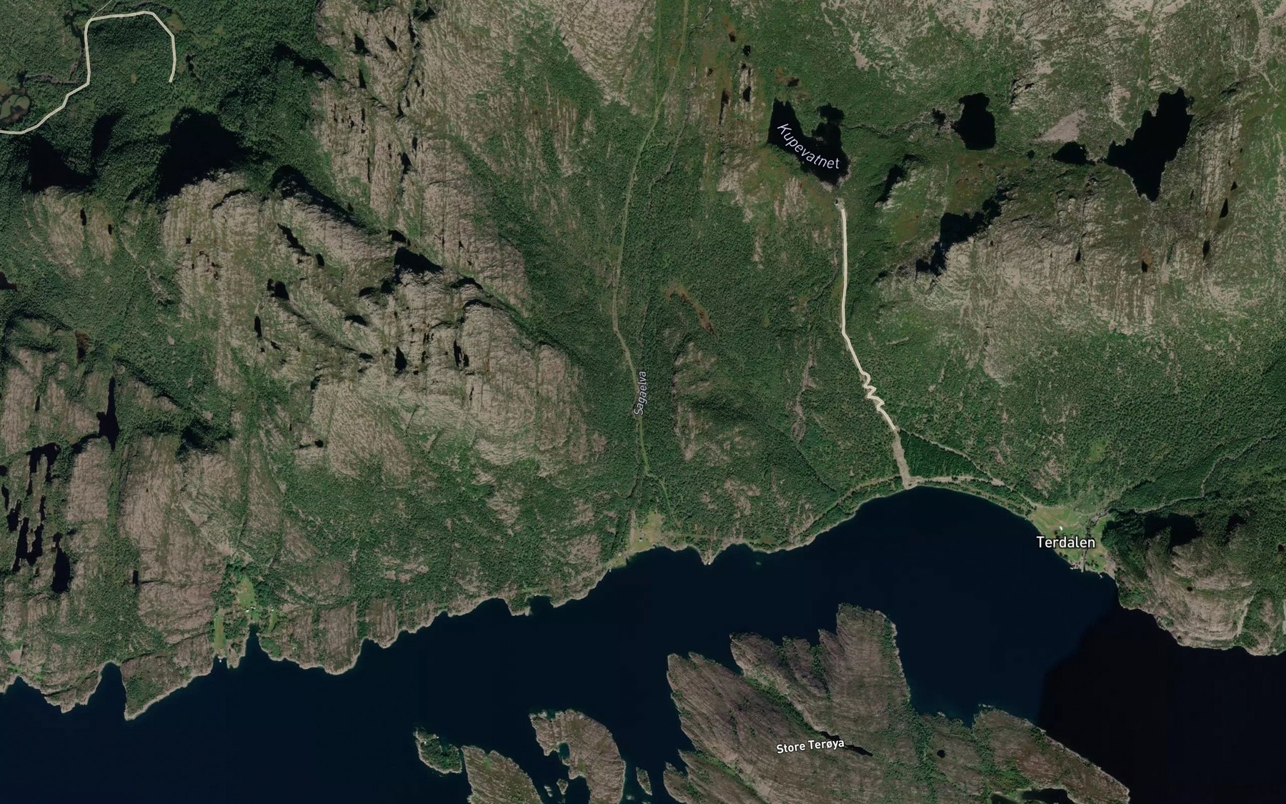 Satellite map of the Sagaelva