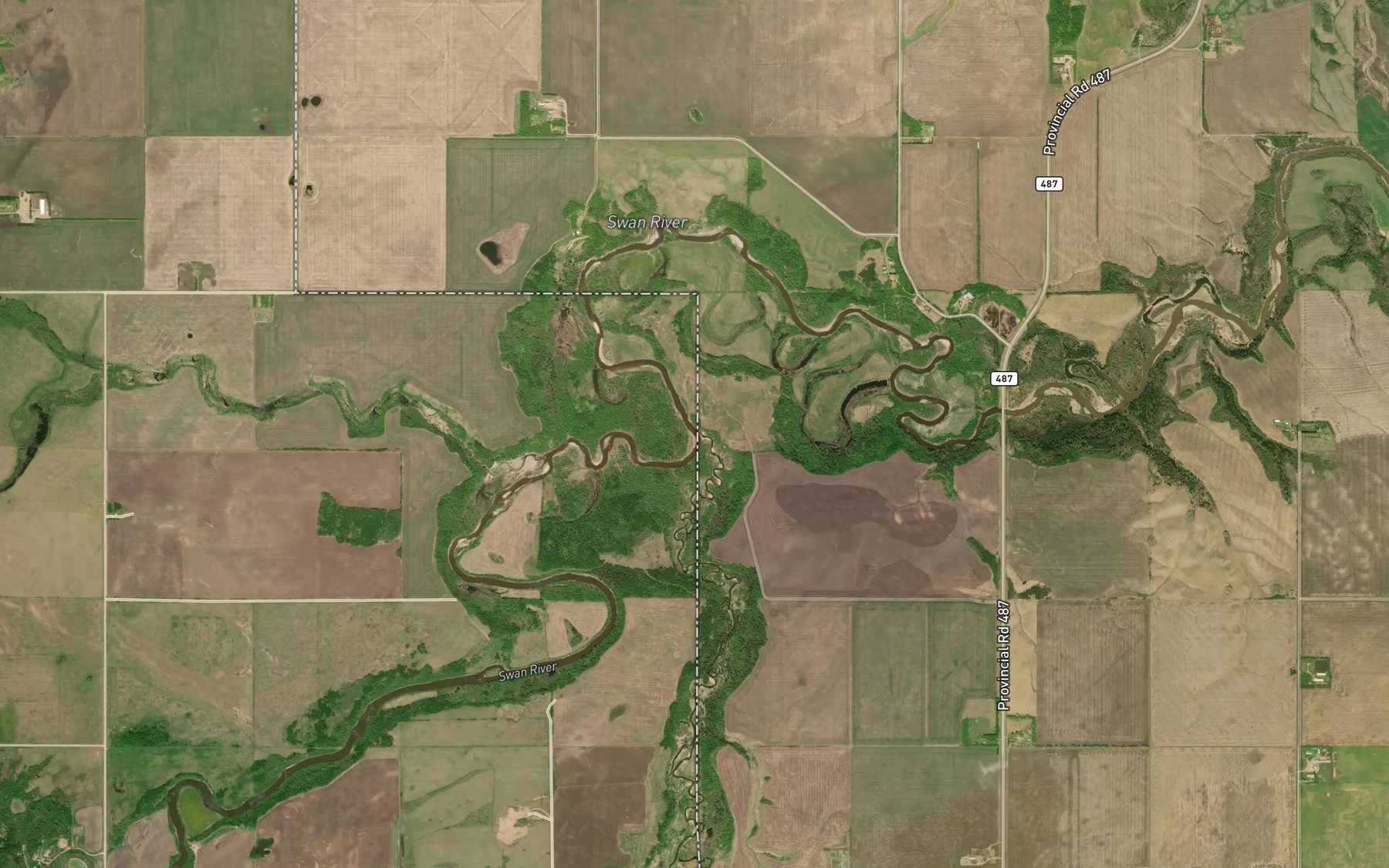 Satellite map of the Bear Head Creek