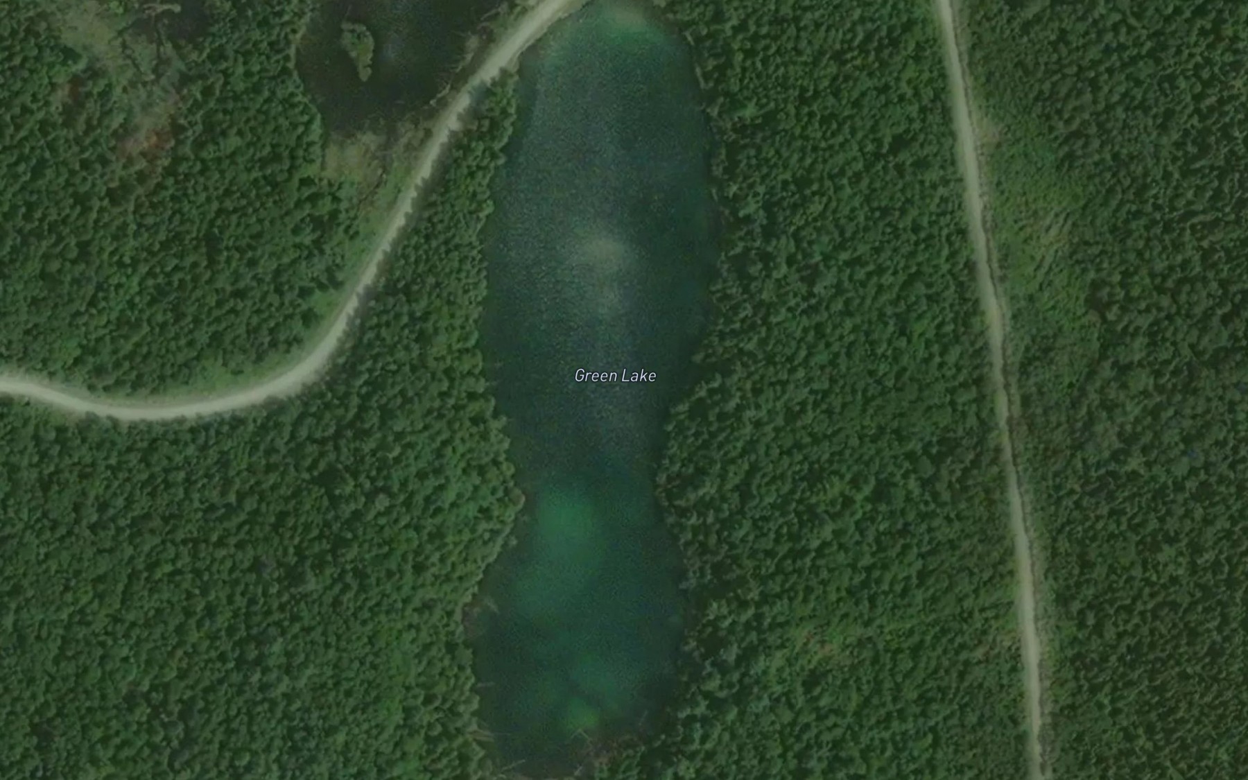 Satellite map of the Green Lake