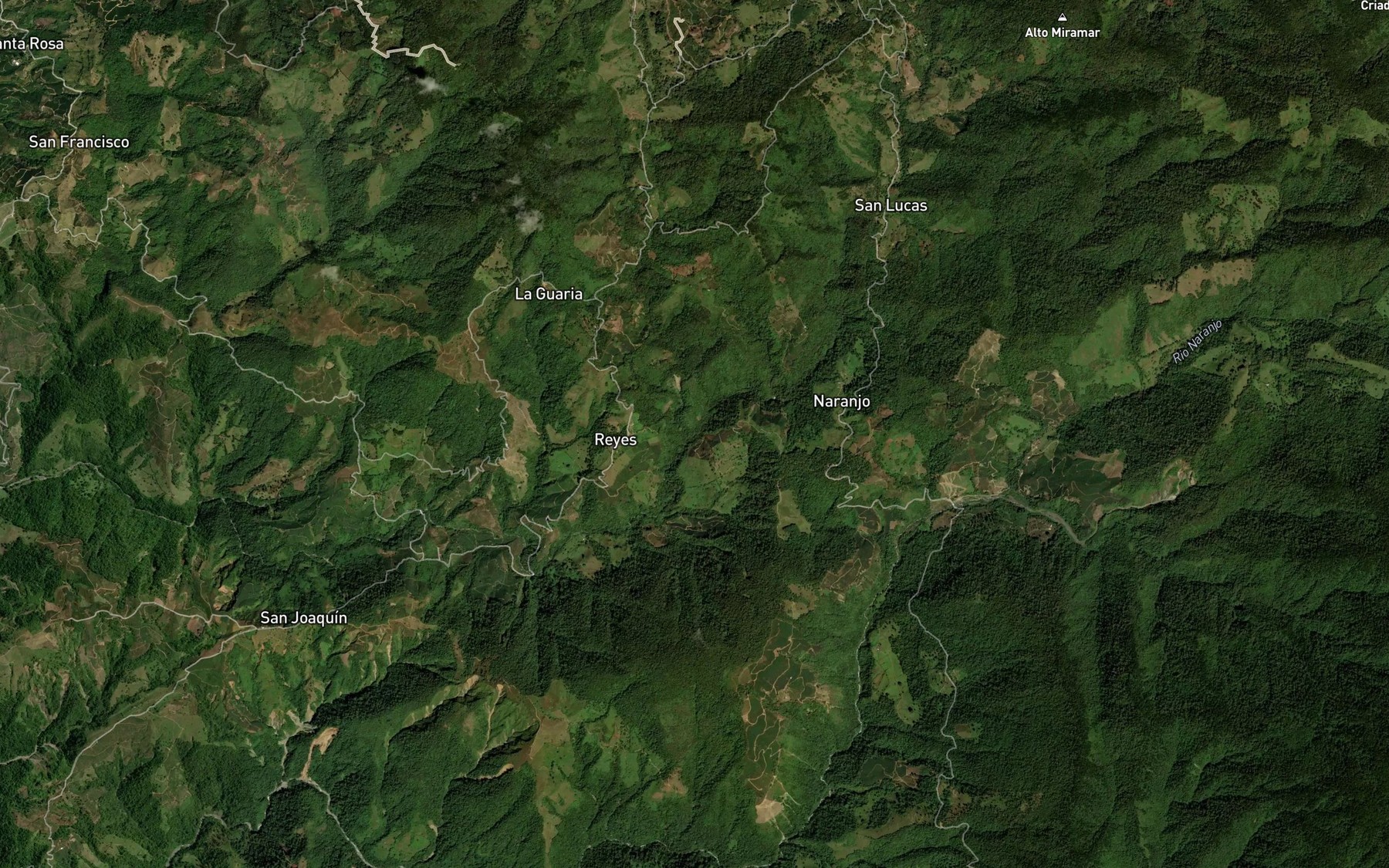 Satellite map of the Rio San Joaquin