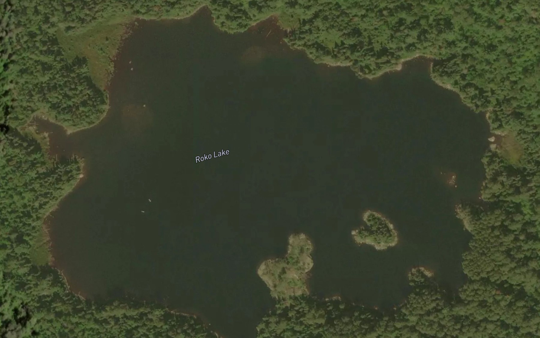 Satellite map of the Roko Lake