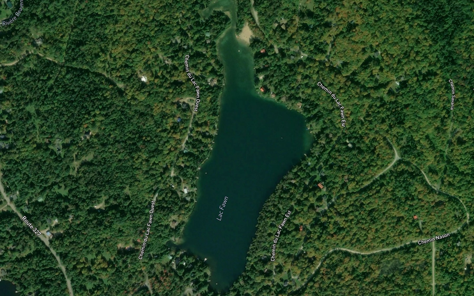 Satellite map of the Lac Fawn