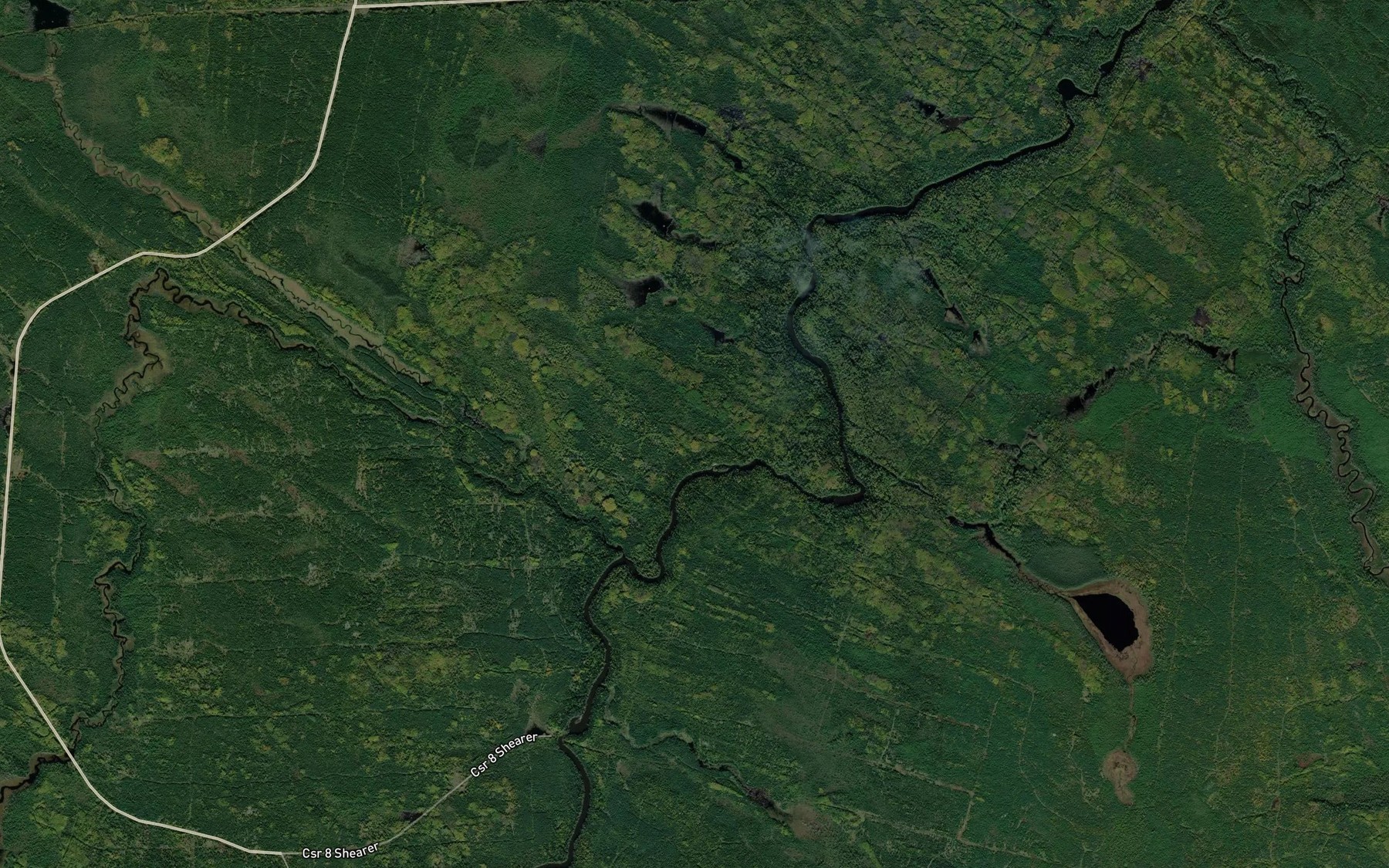 Satellite map of the Fergus Creek