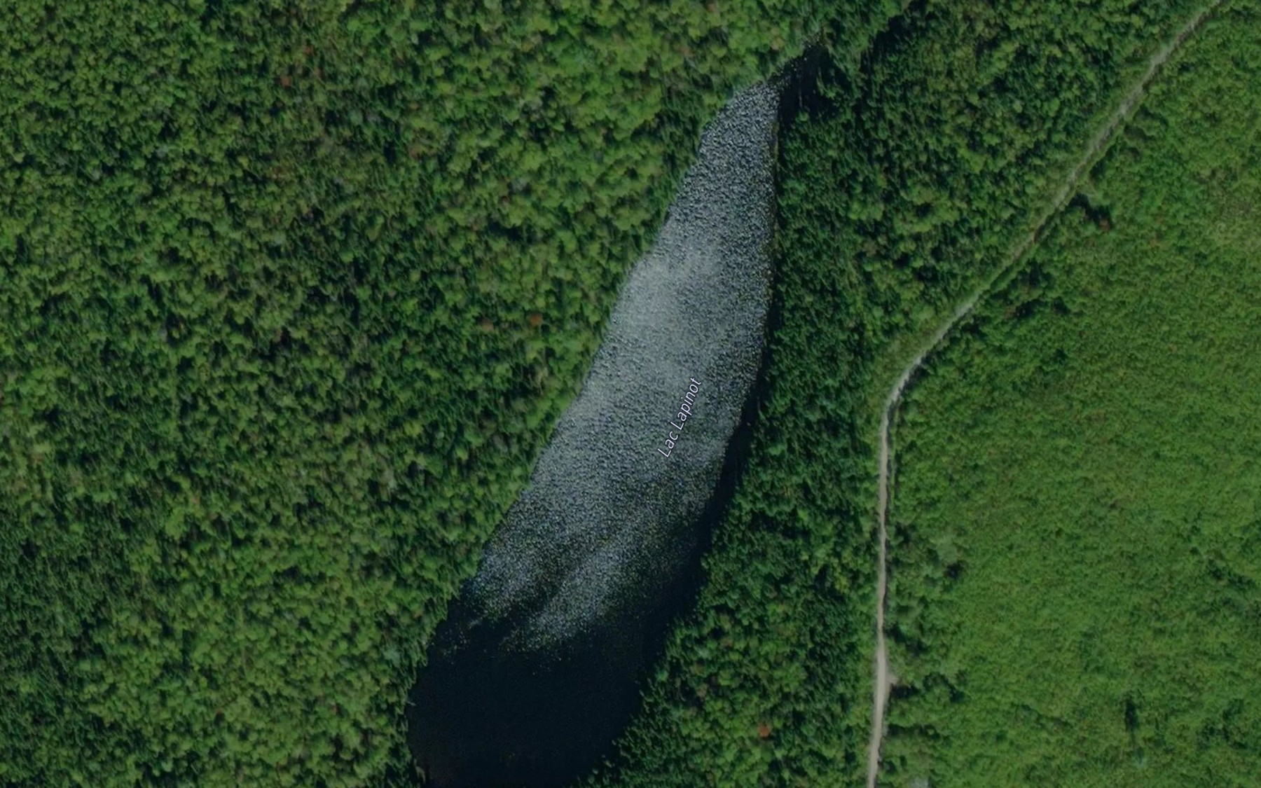 Satellite map of the Lac Lapinot