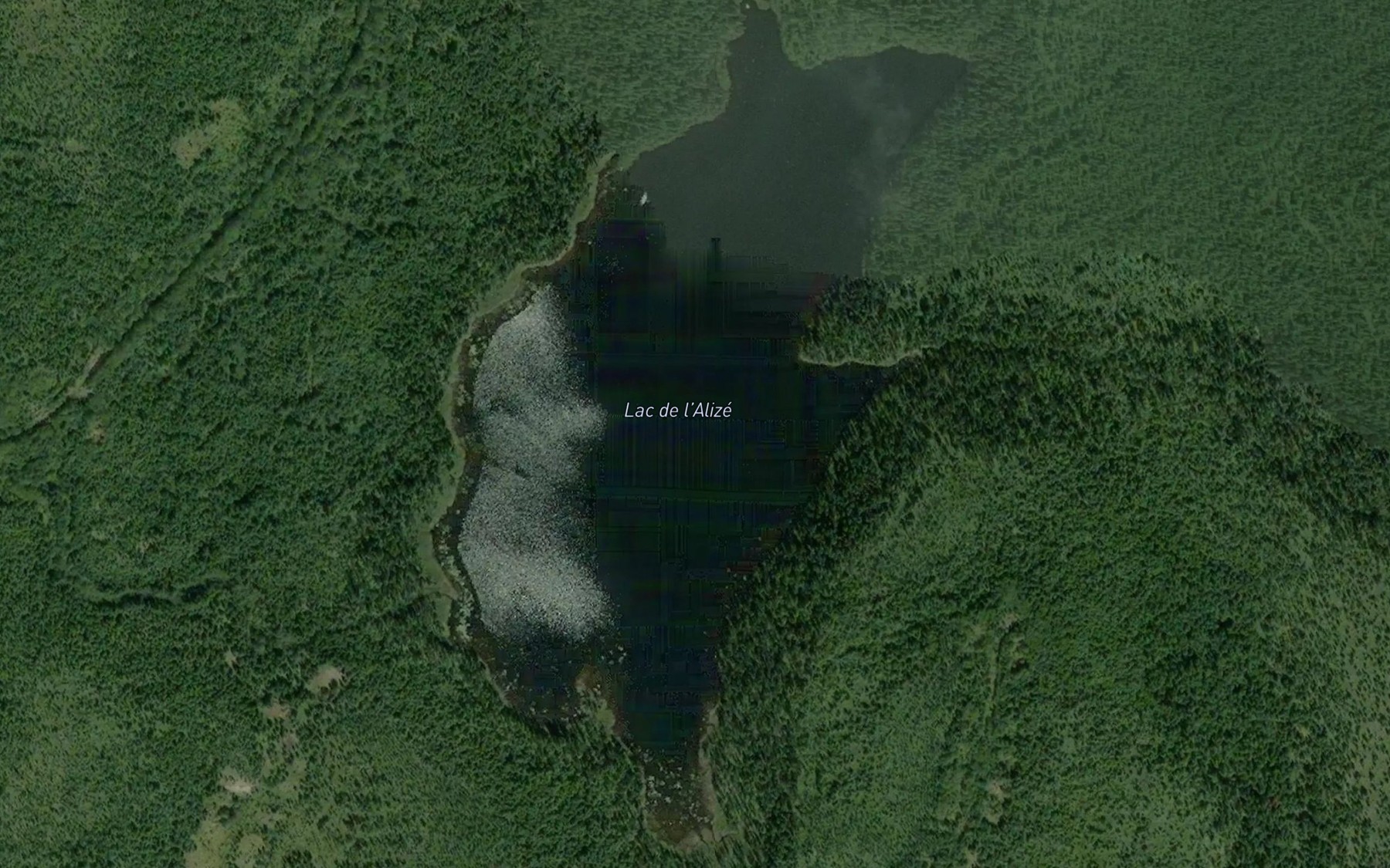 Satellite map of the Lac de l'Alize