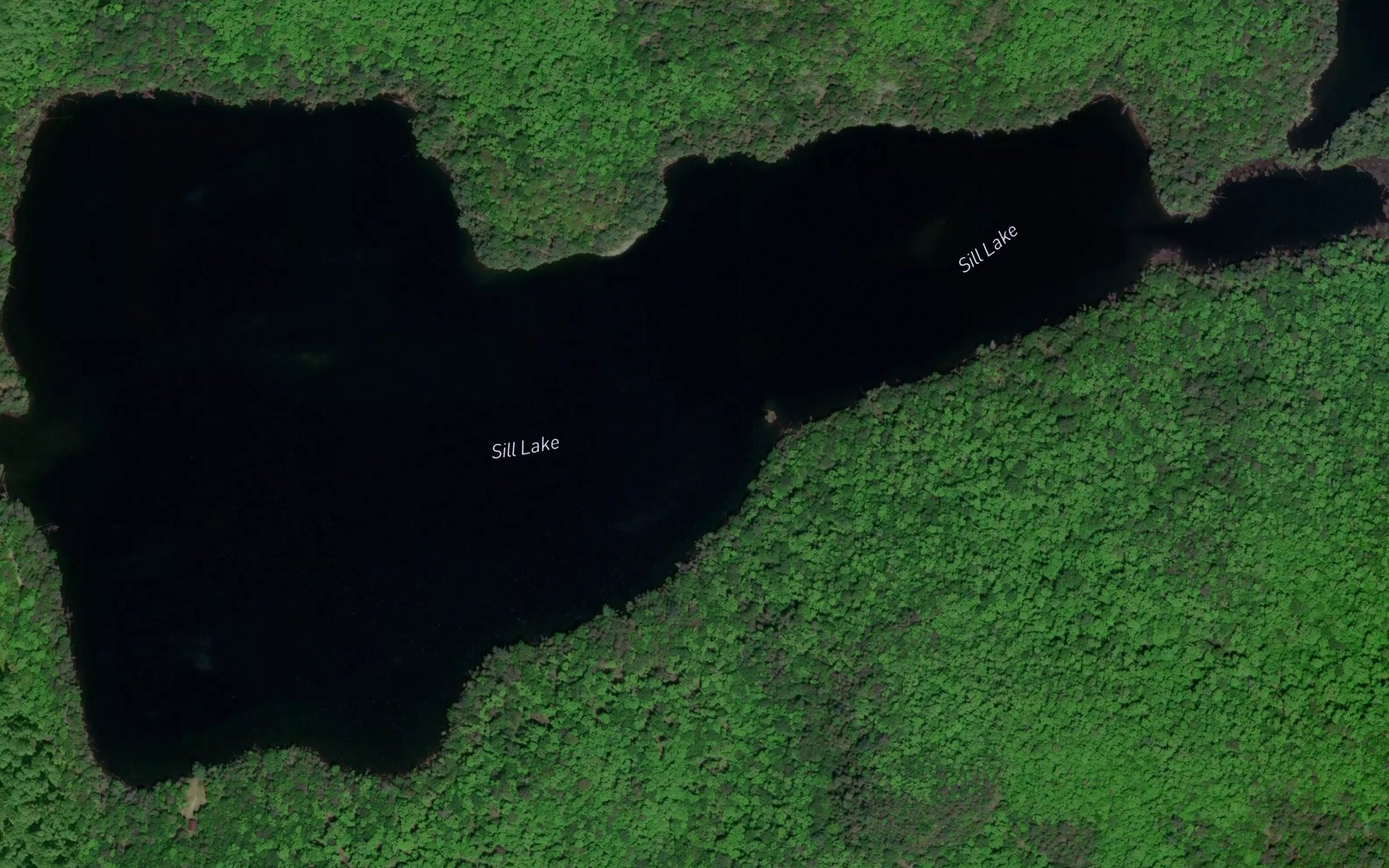 Satellite map of the Sill Lake