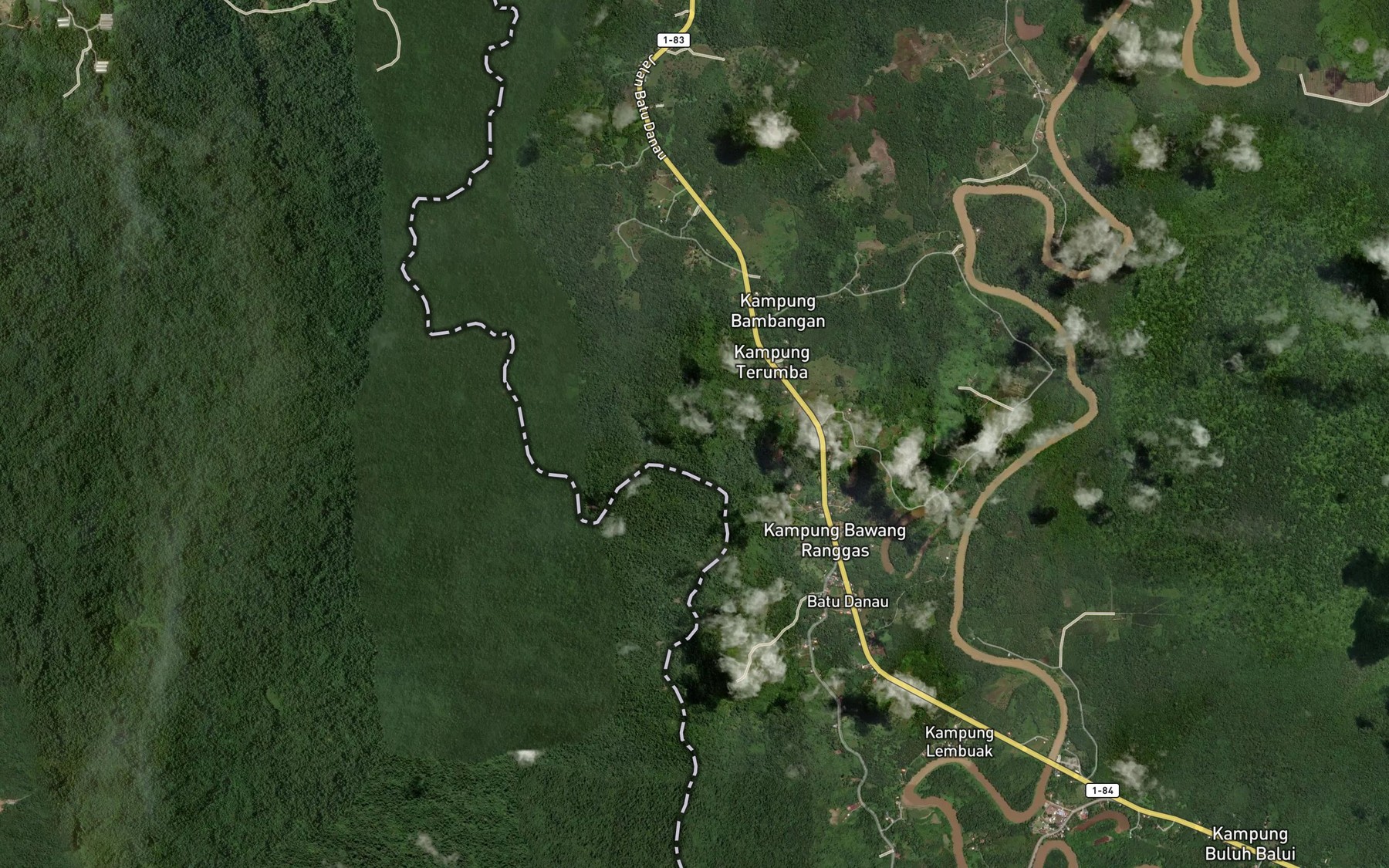 Satellite map of the Loagan Bidang