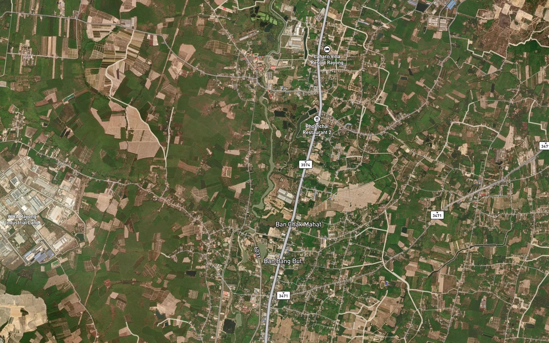 Satellite map of the Khlong Bang Kradan