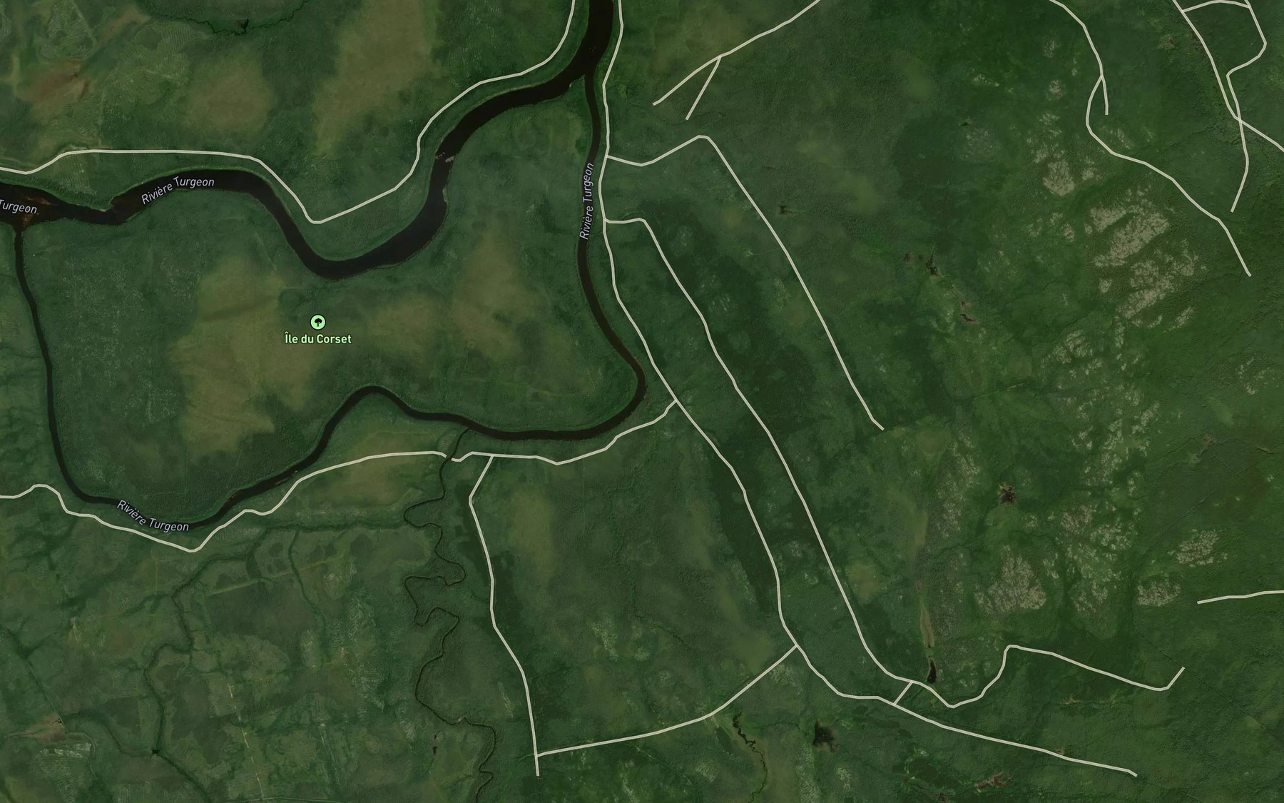 Satellite map of the Ruisseau Memegweci