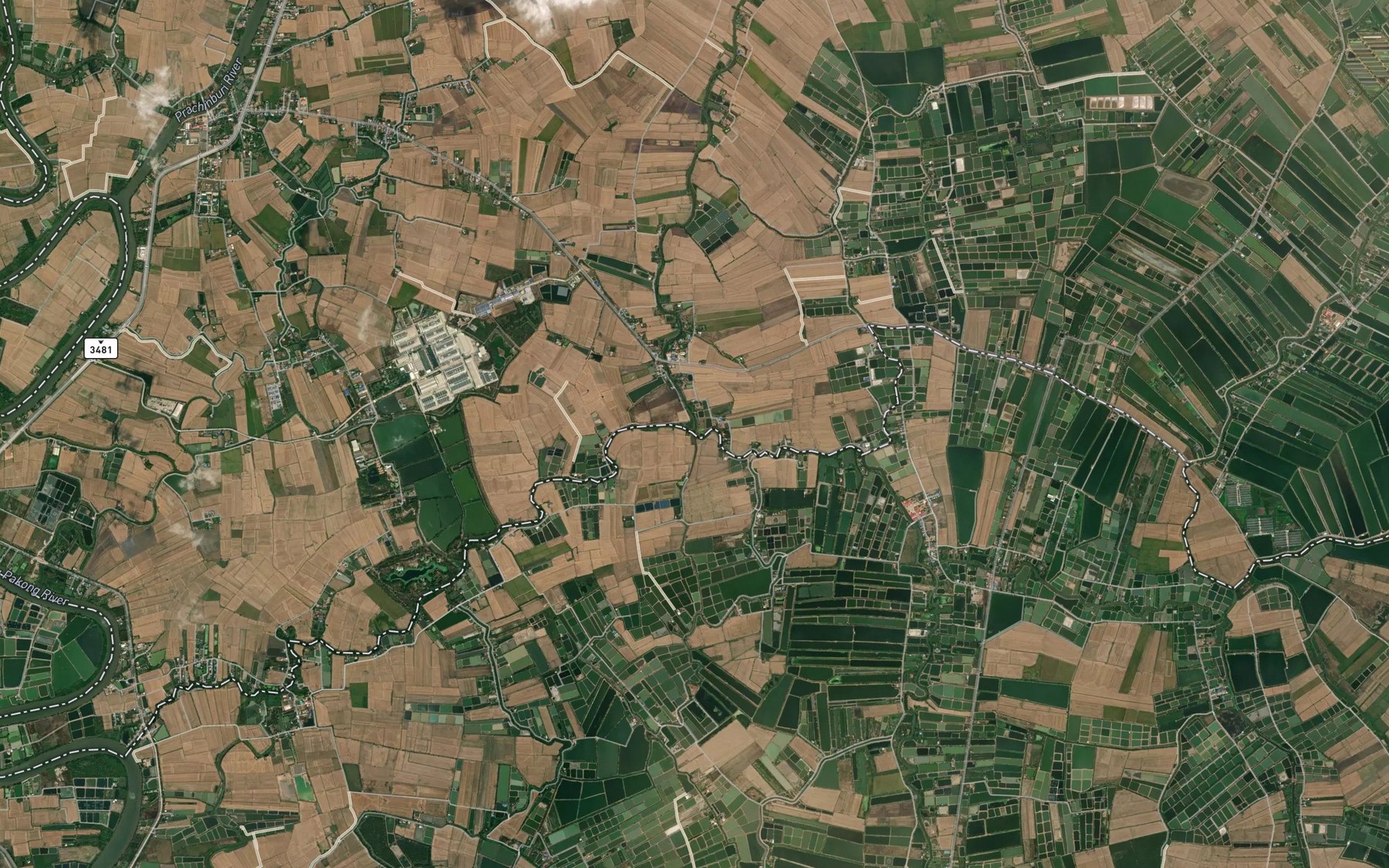 Satellite map of the Khlong Bang Krachet