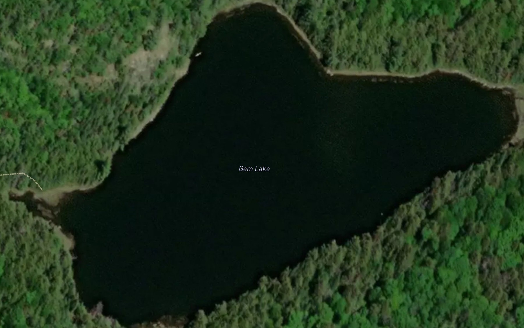 Satellite map of the Gem Lake