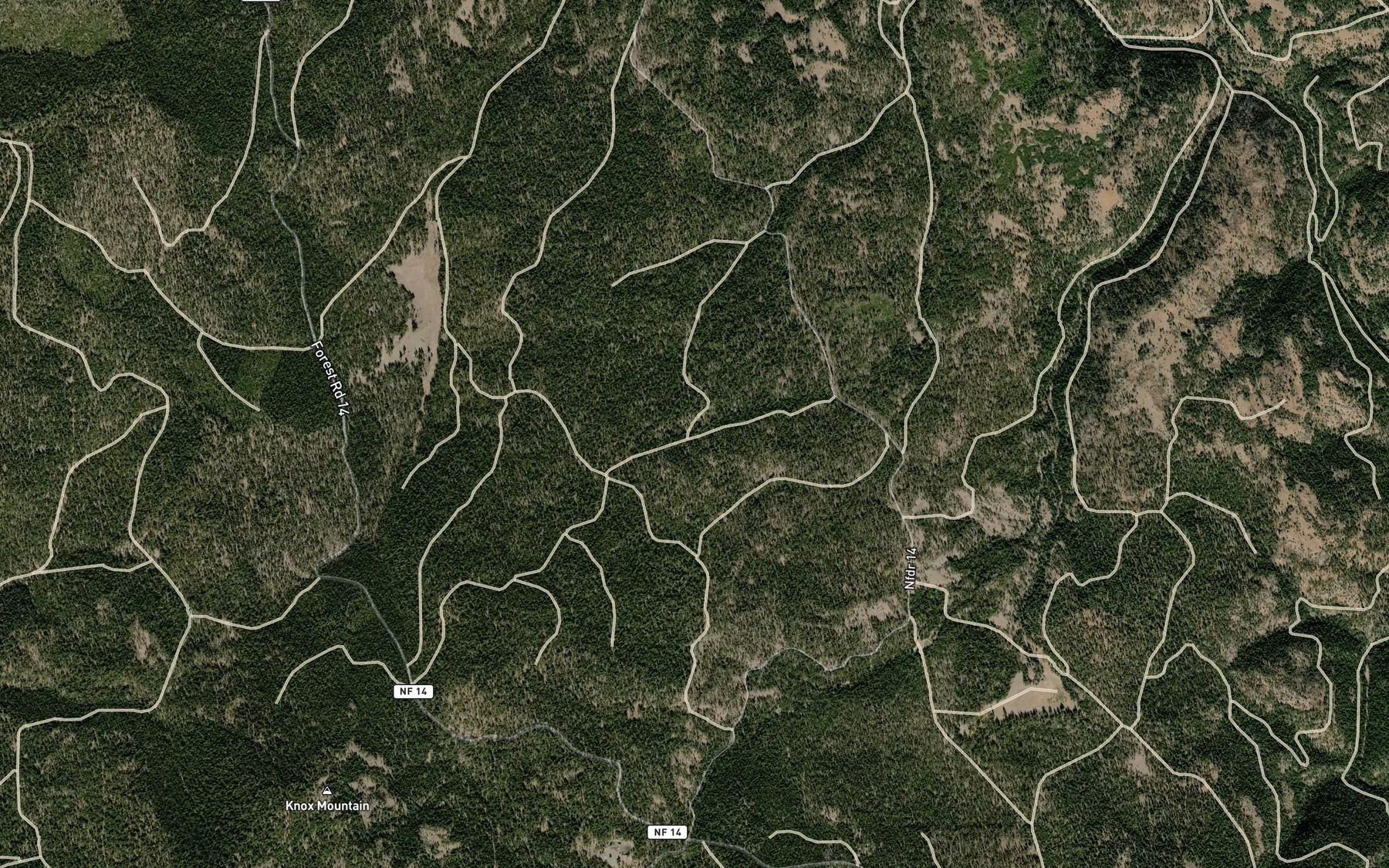 Satellite map of the Fir Tree Spring