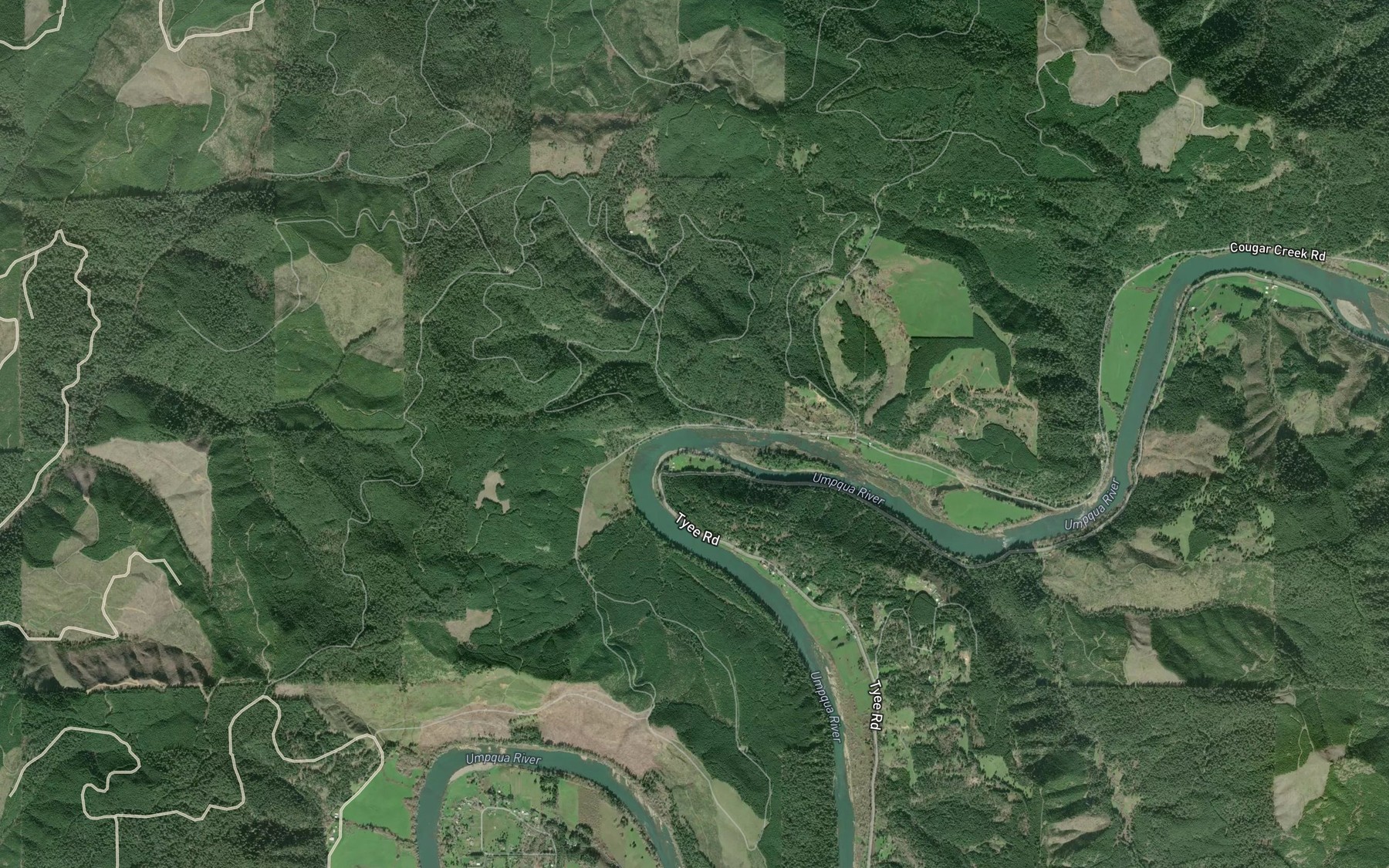 Satellite map of the Basin Creek