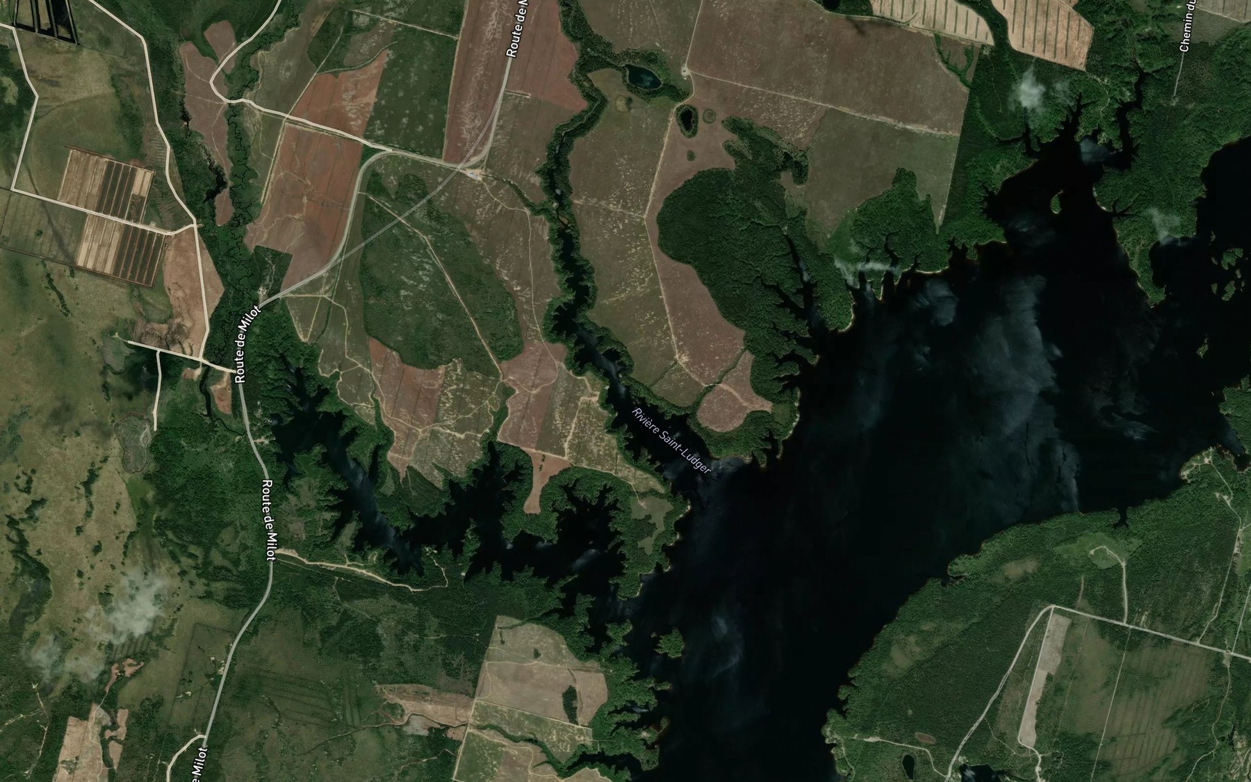 Satellite map of the Riviere Saint-Ludger