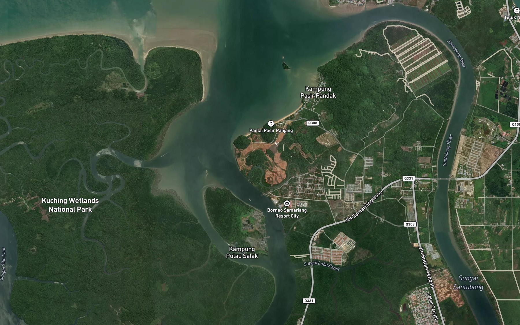 Satellite map of the Loba Tiram