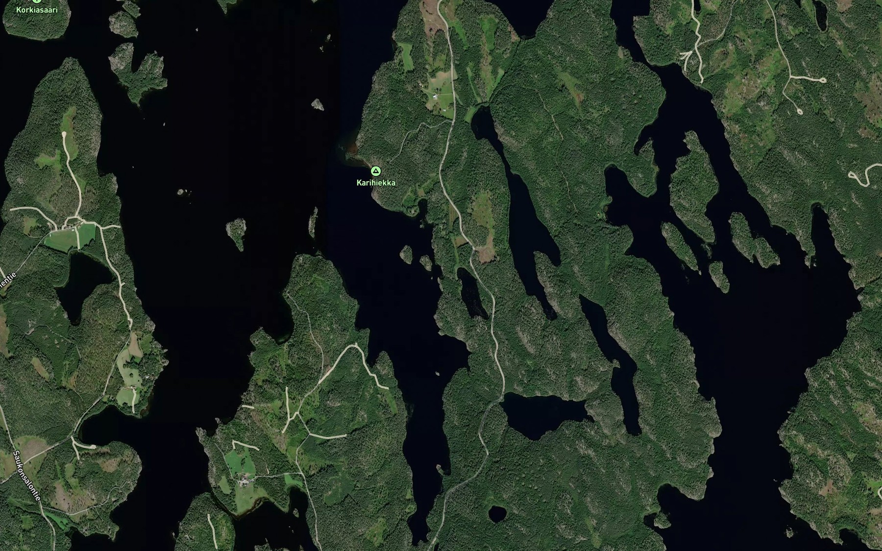 Satellite map of the Pyyojansuu