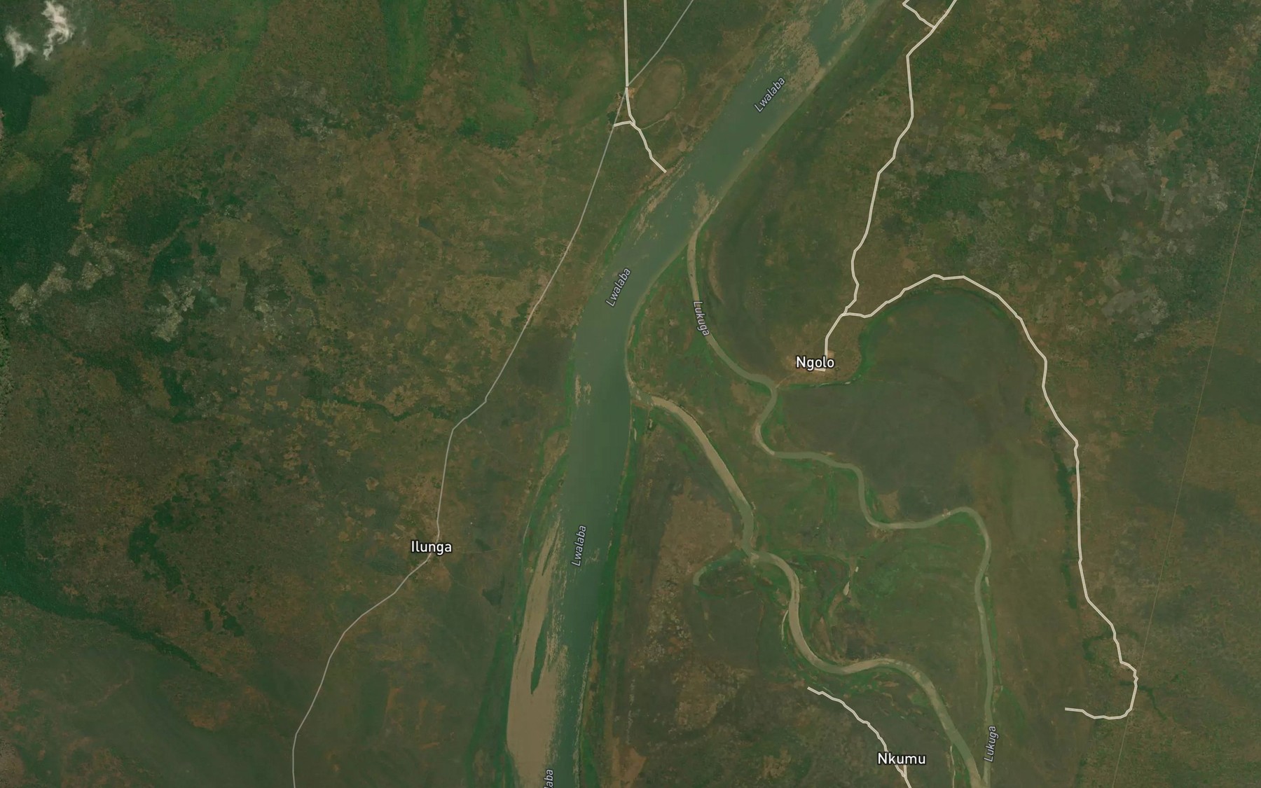 Satellite map of the Lukuga