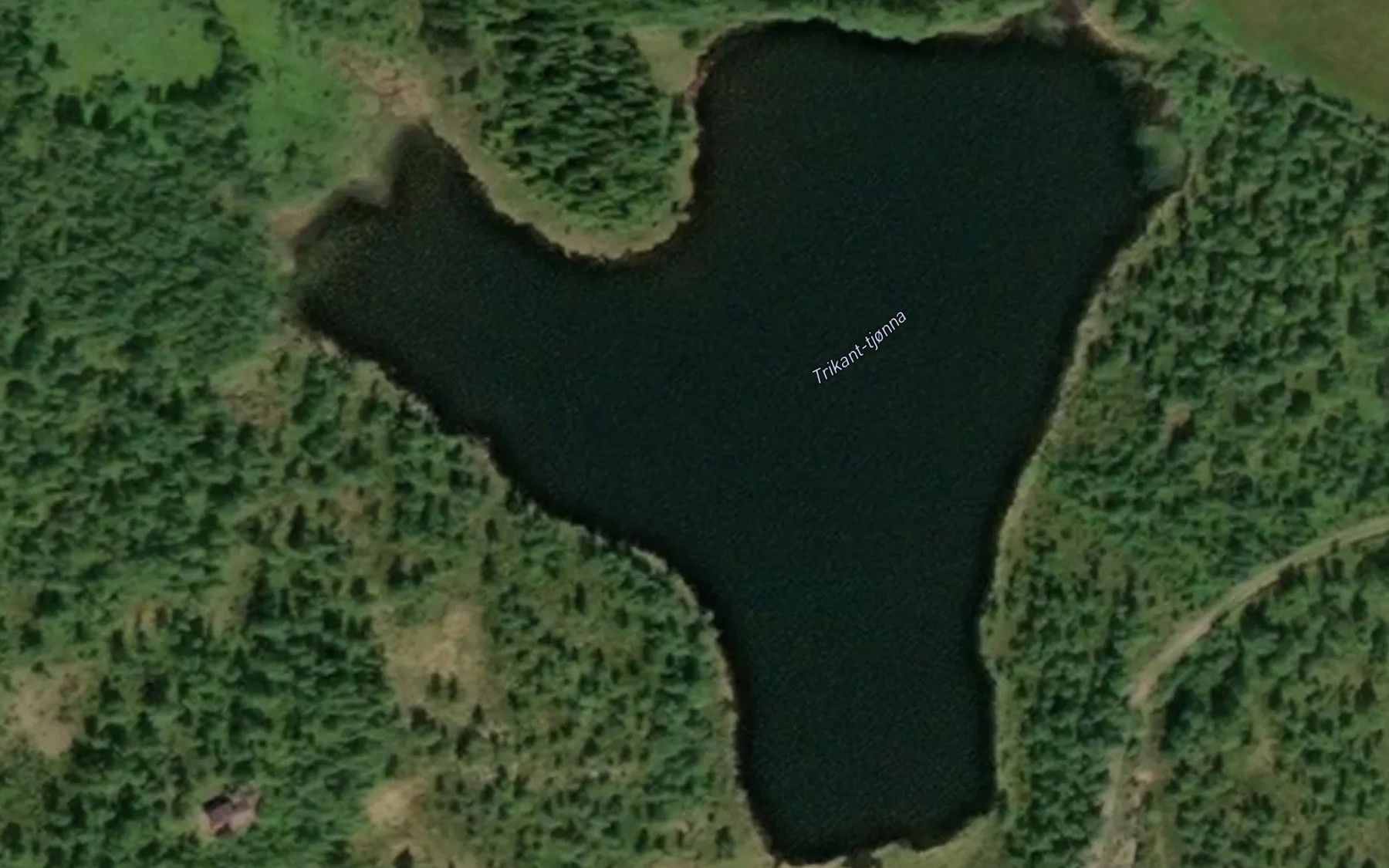Satellite map of the Trekanttjorna