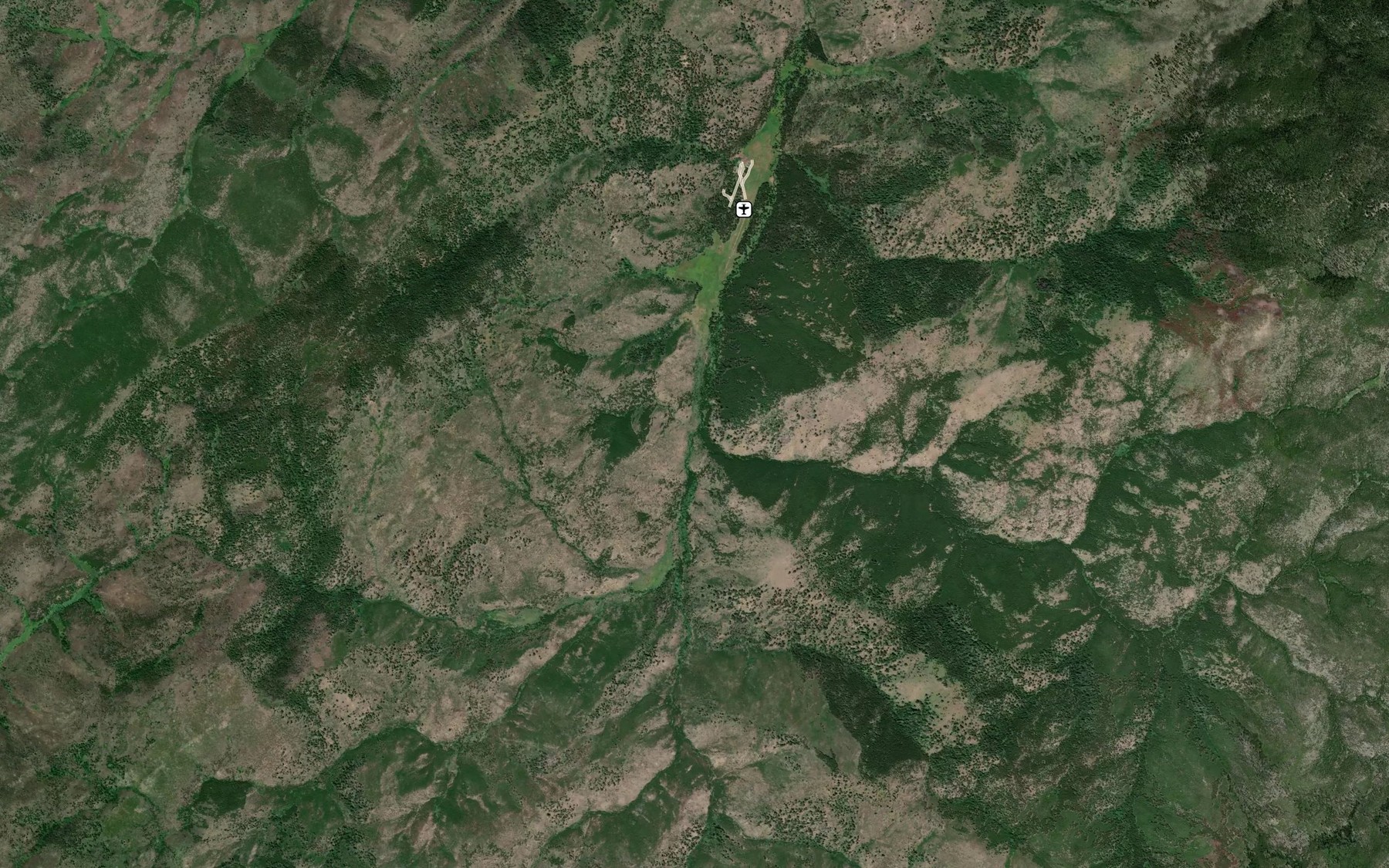Satellite map of the East Fork Whimstick Creek