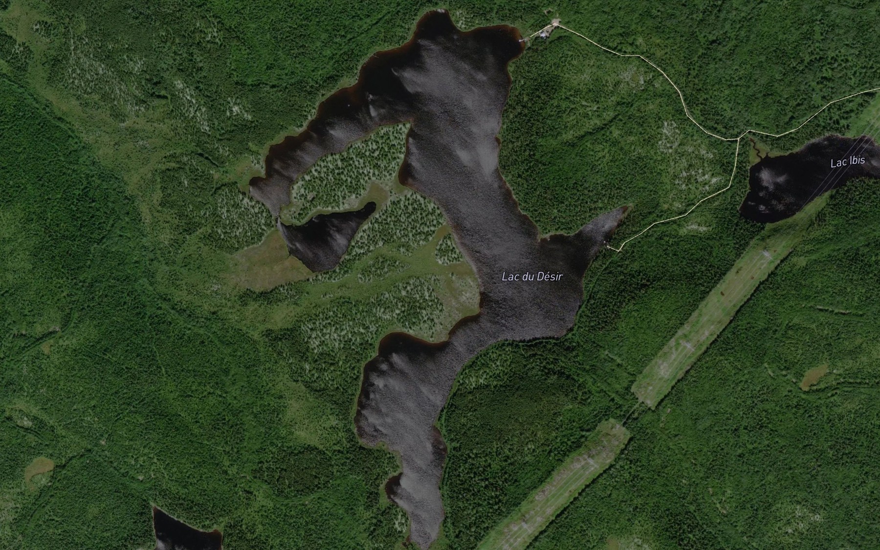 Satellite map of the Lac du Desir