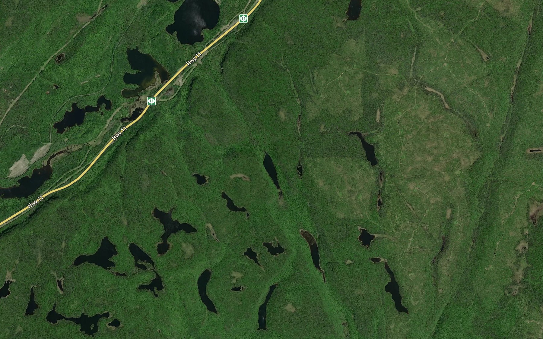 Satellite map of the Aerial Lake