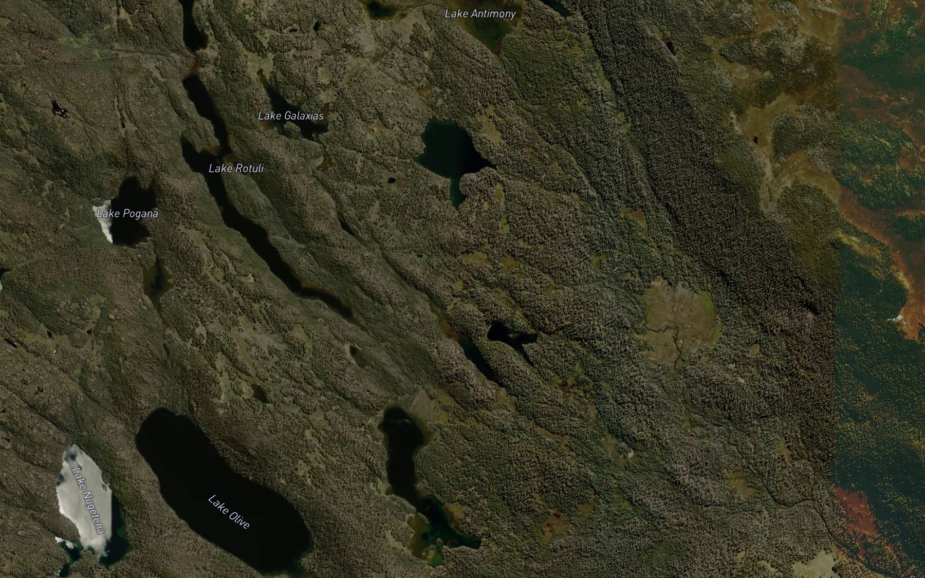 Satellite map of the Lake Denton