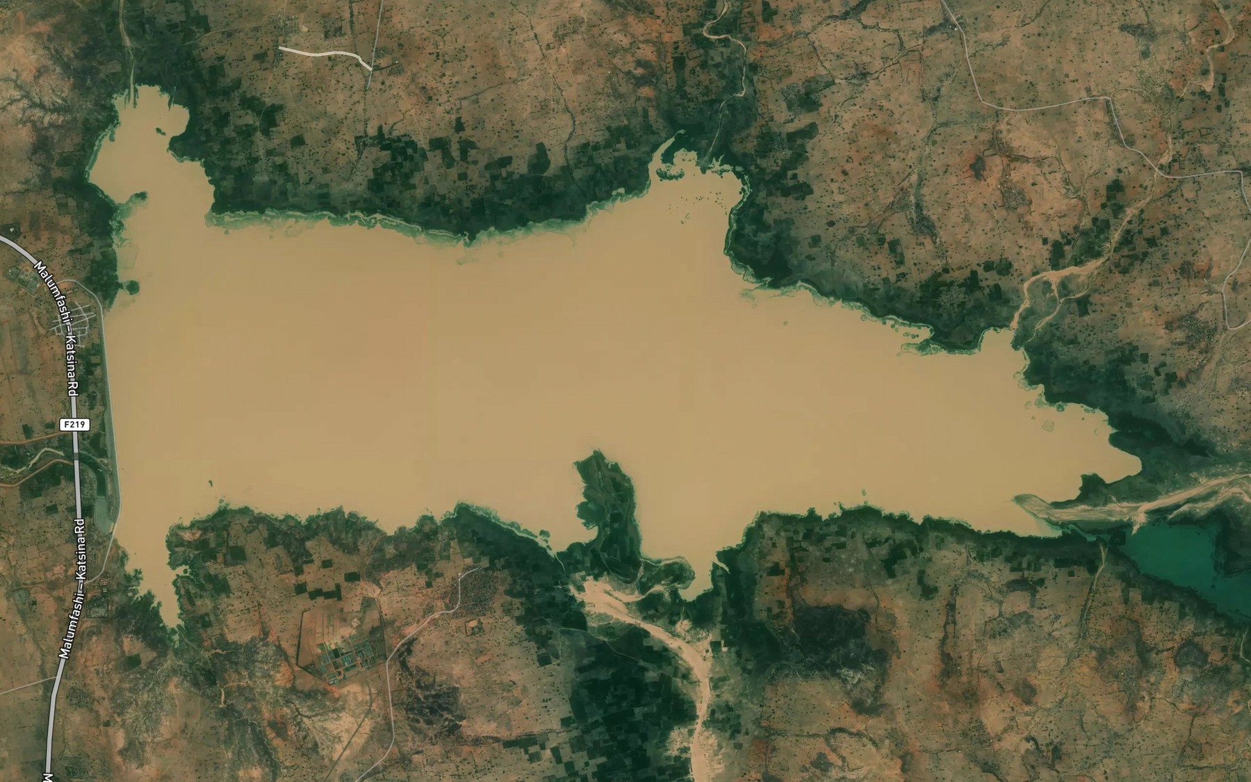 Satellite map of the River Bunsuru