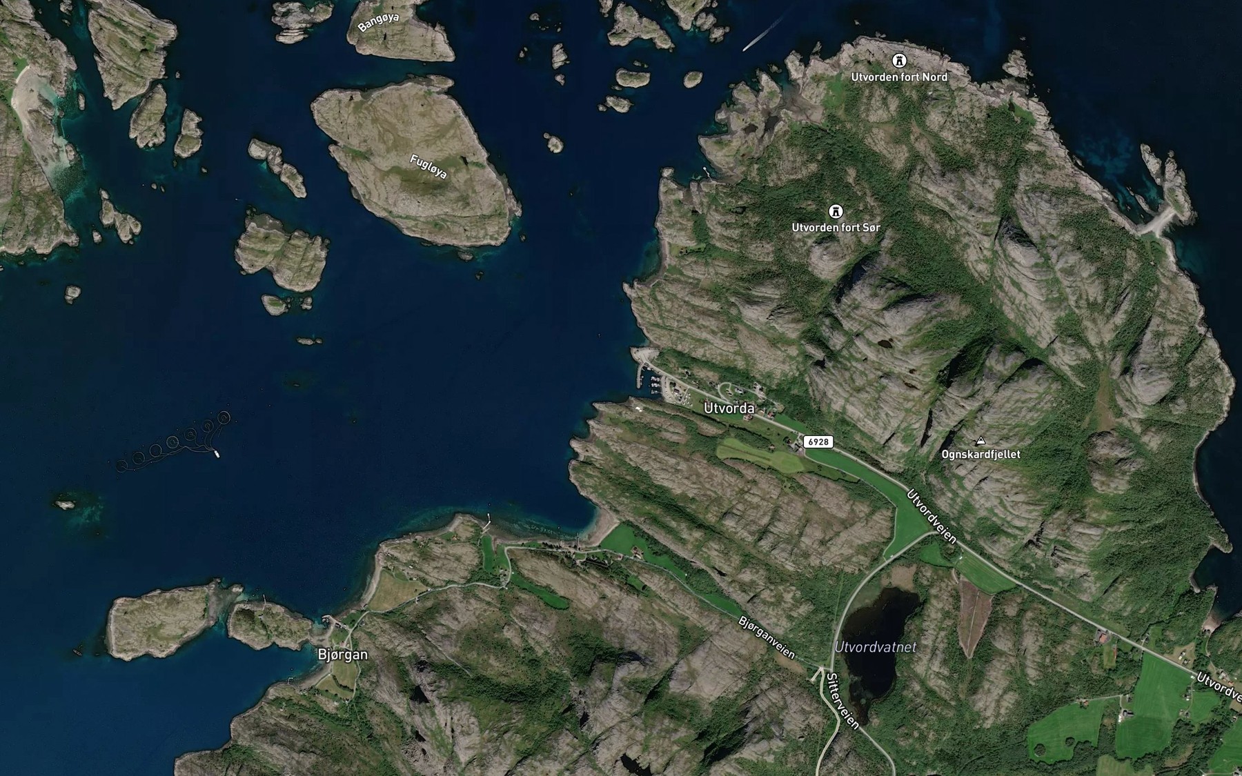 Satellite map of the Vordvika