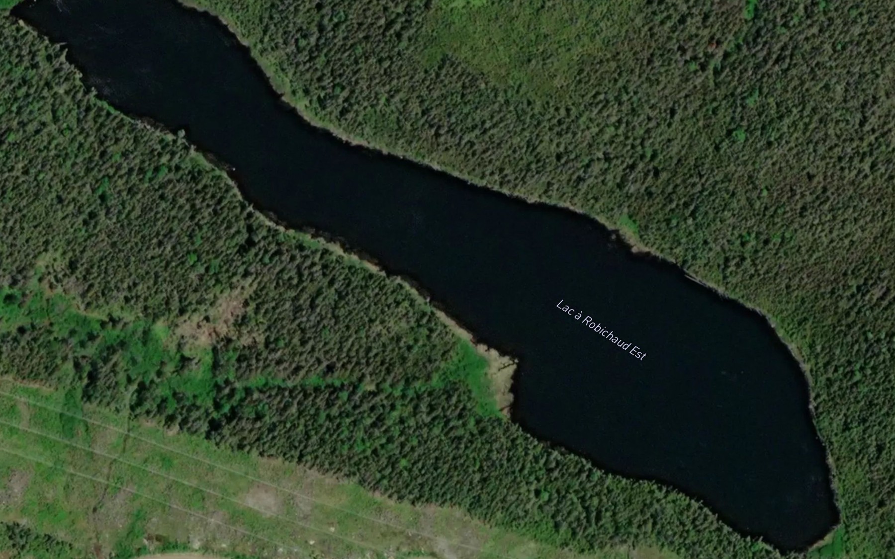 Satellite map of the Lac a Robichaud Est